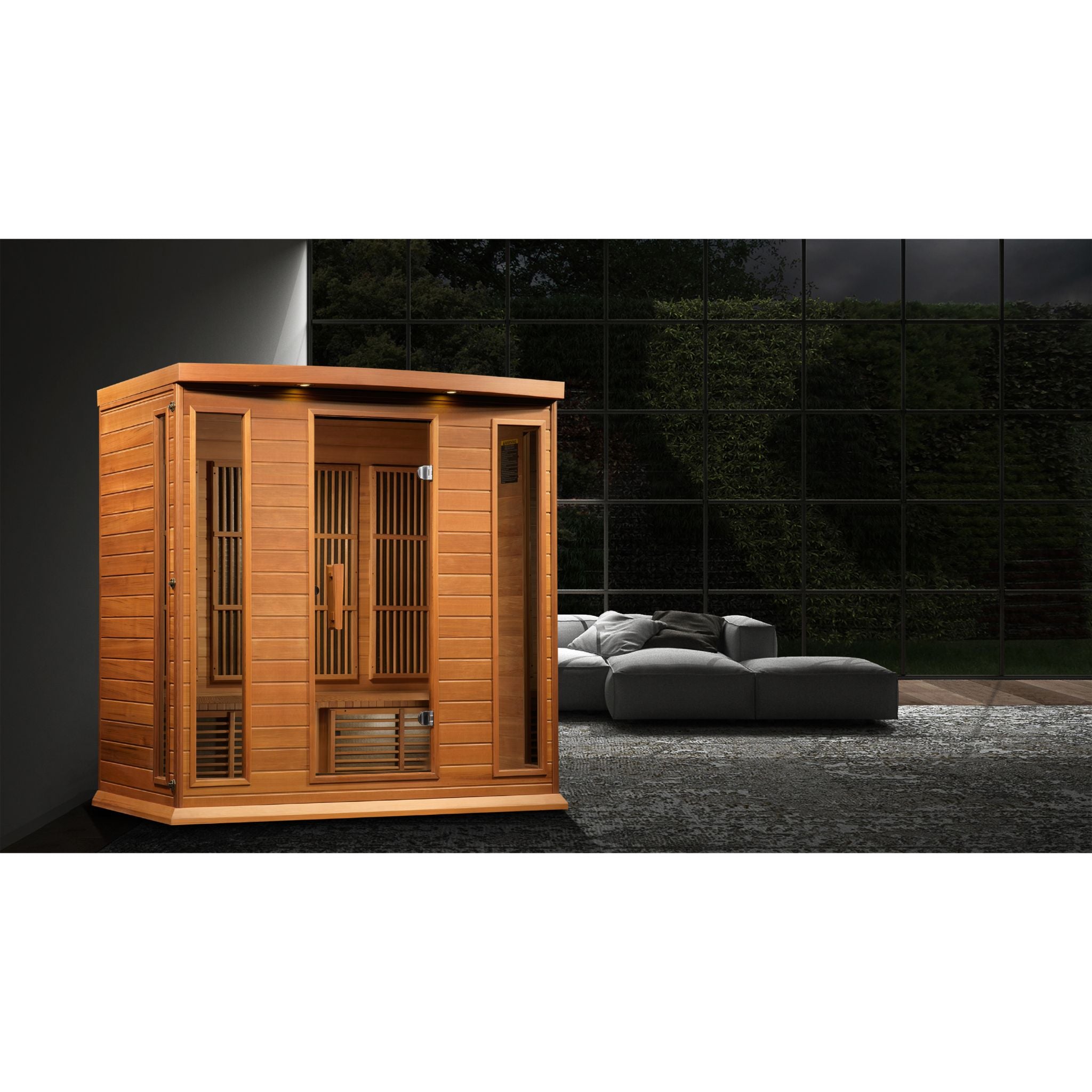 Maxxus 4-Person Near Zero EMF FAR Infrared Sauna (Canadian Red Cedar)