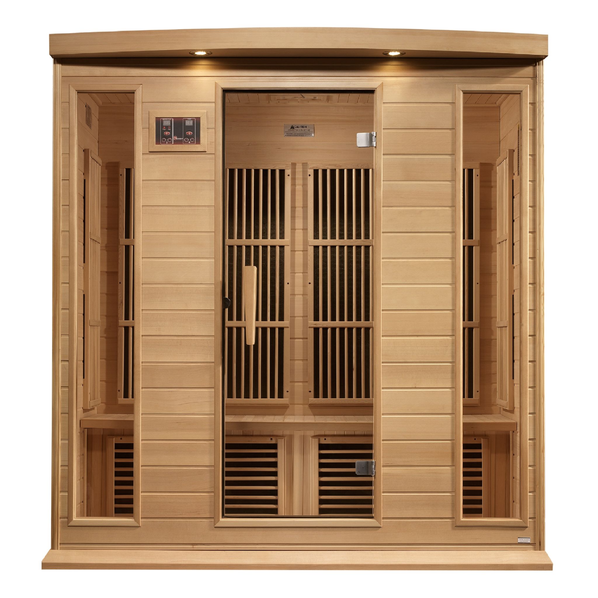 Maxxus 4 Person Near Zero EMF FAR Infrared Sauna – Canadian Hemlock