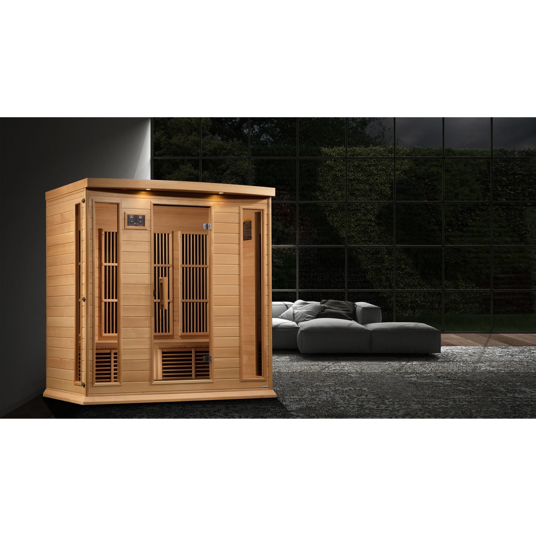 Maxxus 4 Person Near Zero EMF FAR Infrared Sauna – Canadian Hemlock
