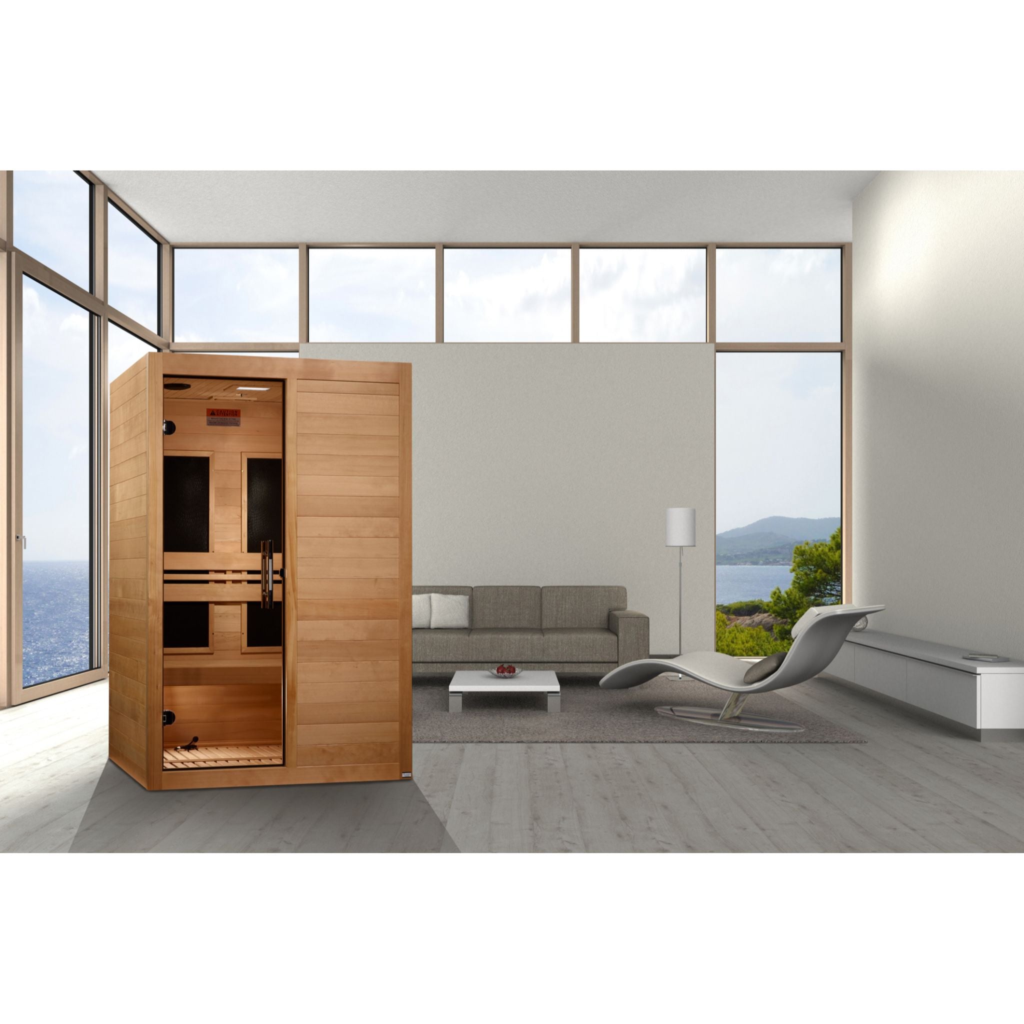 Maxxus S-Line Yoga 2 Person Low EMF FAR Infrared Sauna – Canadian Hemlock