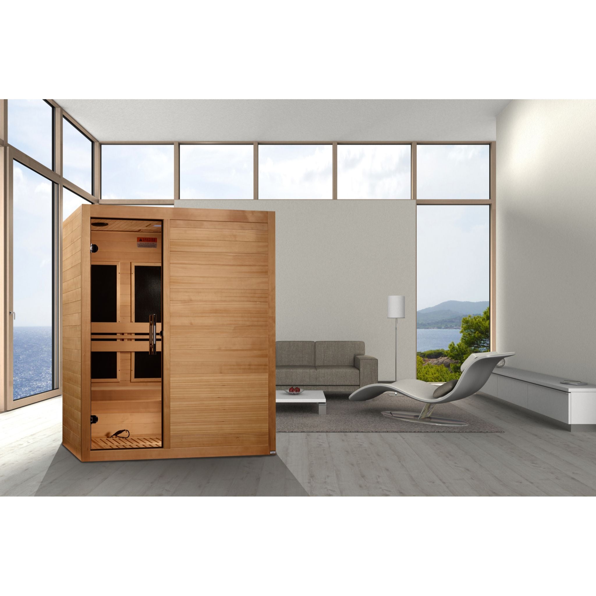 Maxxus S-Line Yoga 3-Person Ultra Low EMF FAR Infrared Sauna (Canadian Hemlock)