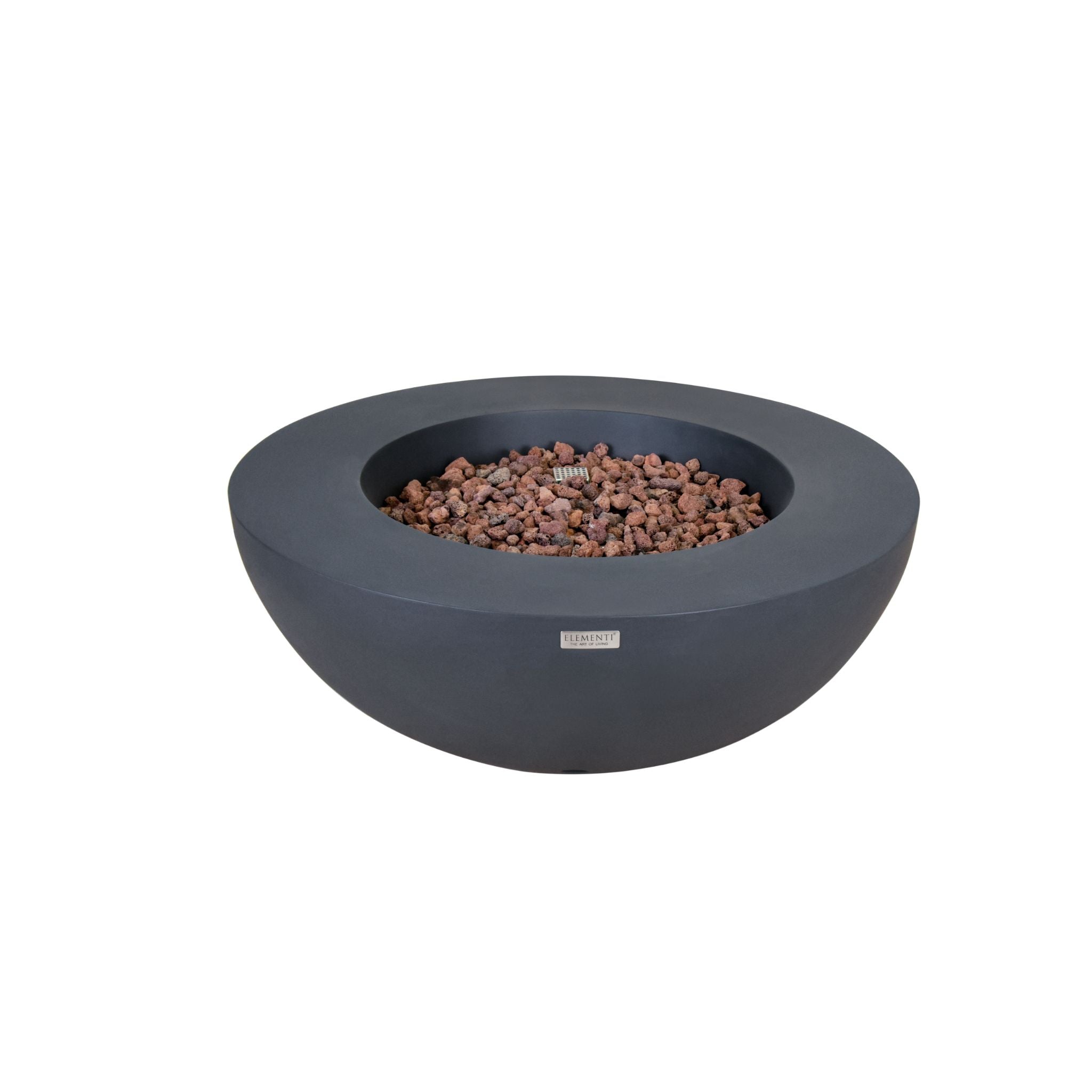 Lunar Bowl 42” Concrete Fire Table – Dark Gray
