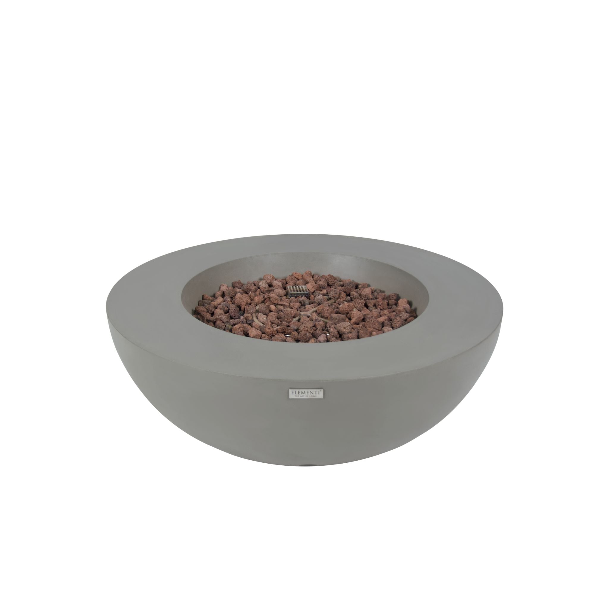 Lunar Bowl 42” Concrete Fire Table – Light Gray