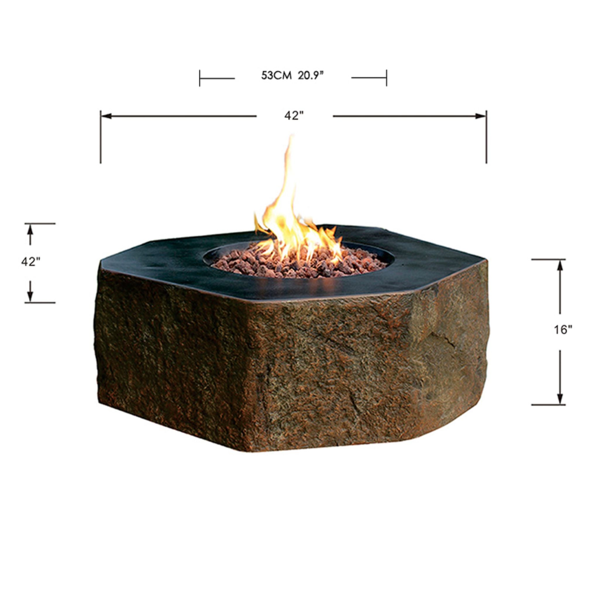 Columbia 42” Concrete Fire Table