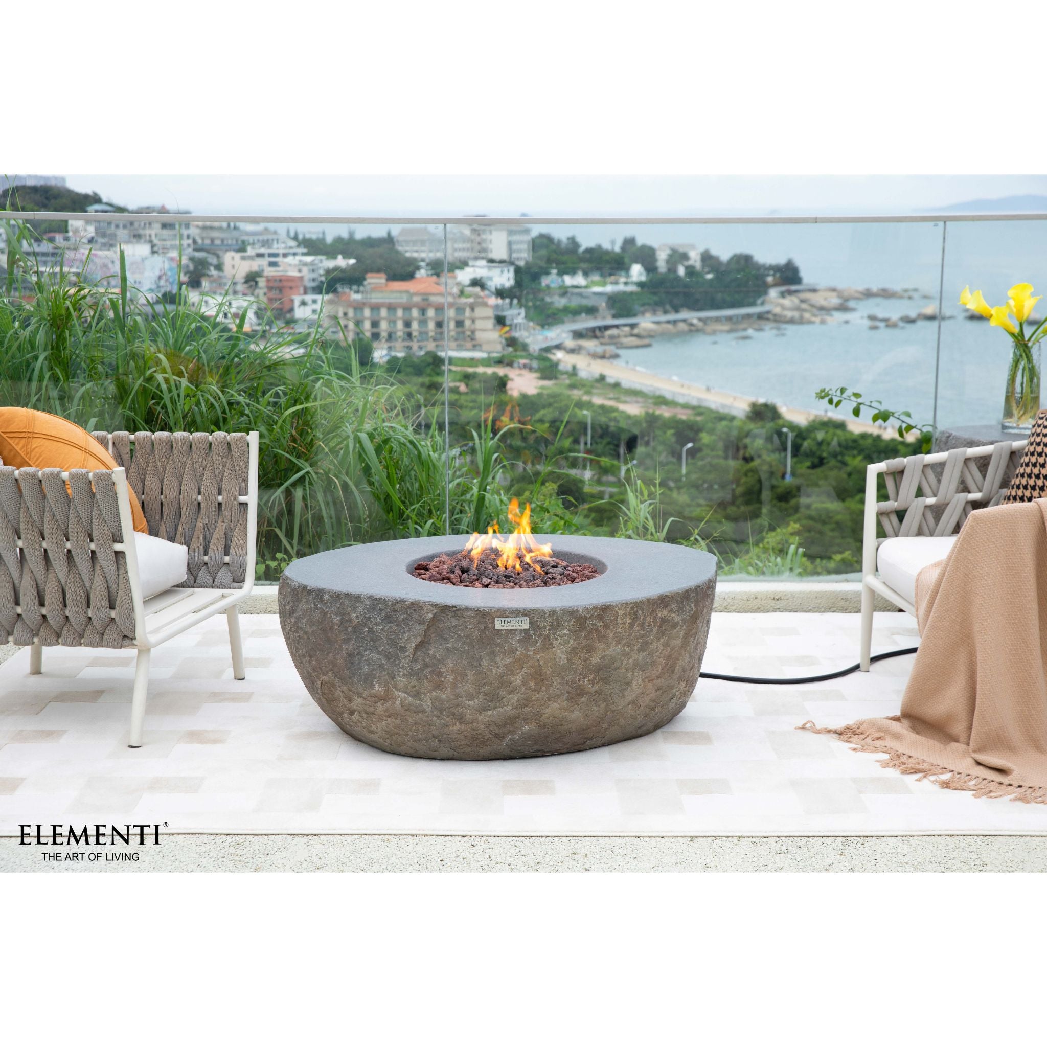 Boulder 43” Concrete Fire Table