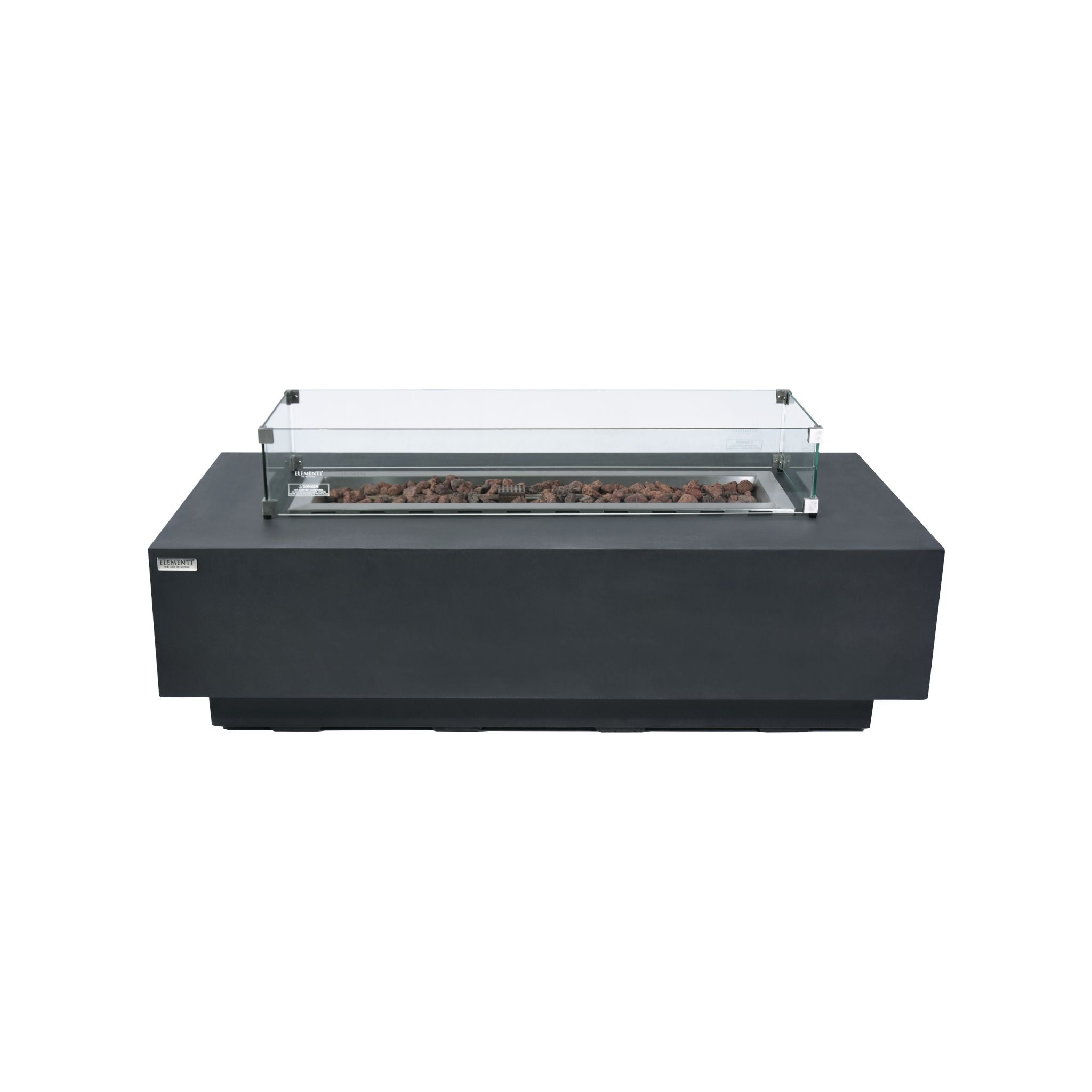 Granville 60” Concrete Fire Table – Dark Gray