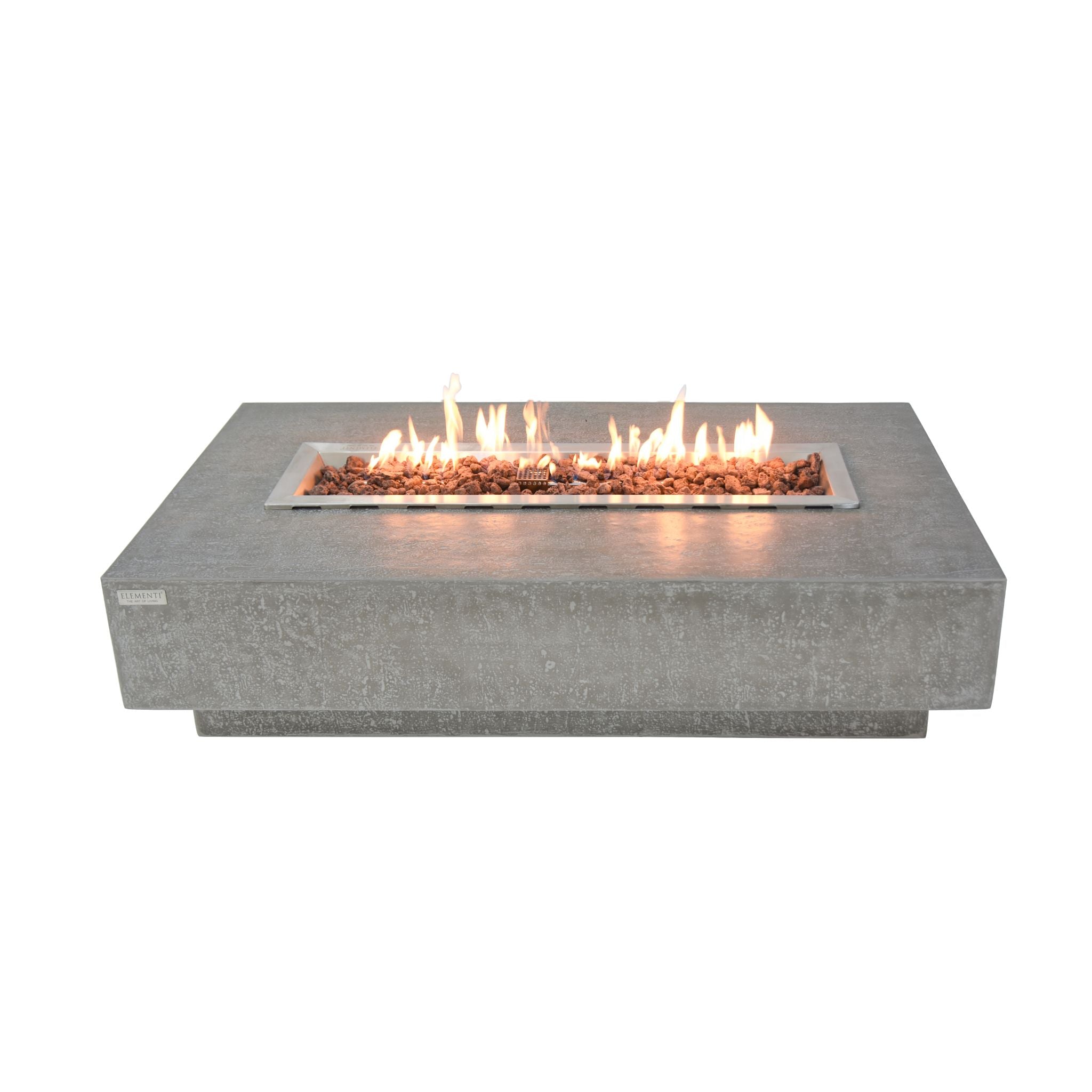 Hampton 56” Concrete Fire Table – Light Gray