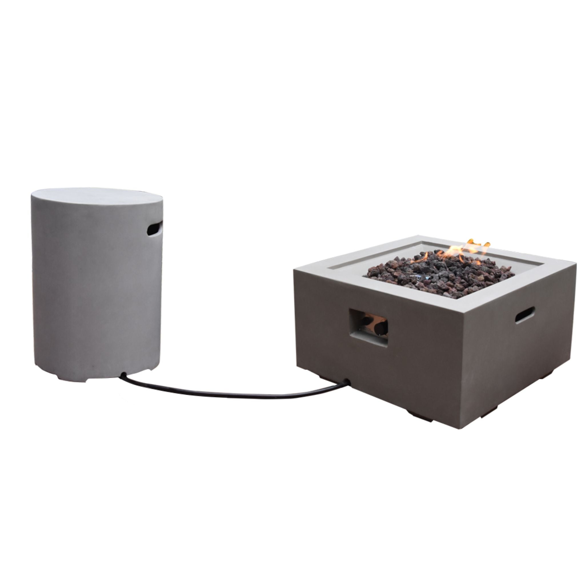 Ridgefield 27” Concrete Fire Pit - Light Gray