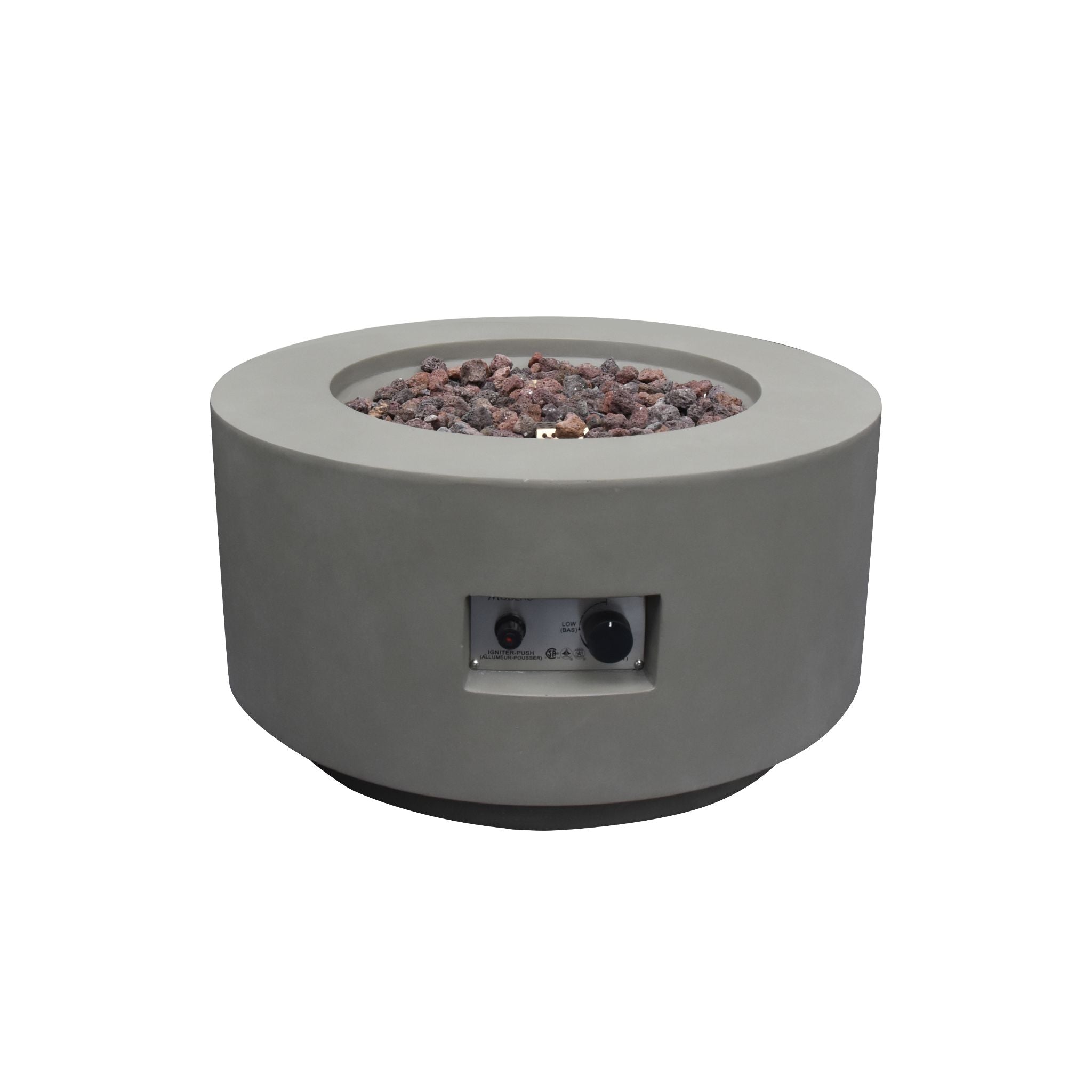 Waterford 27” Concrete Fire Table - Light Gray