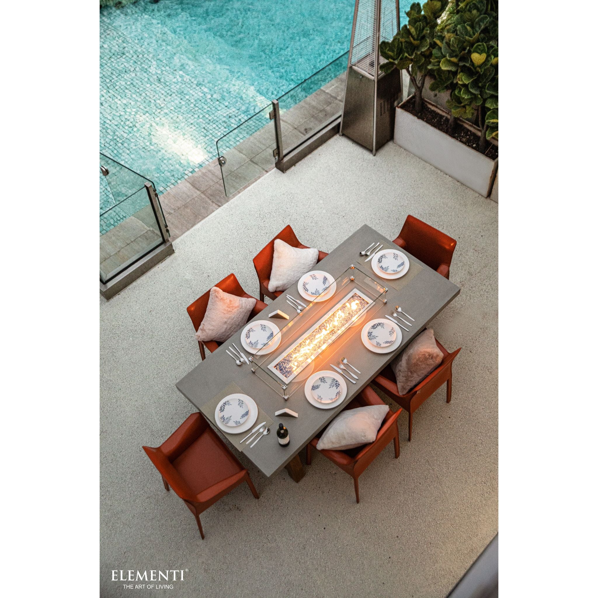 Sonoma 83” Concrete Fire/ Dining Table