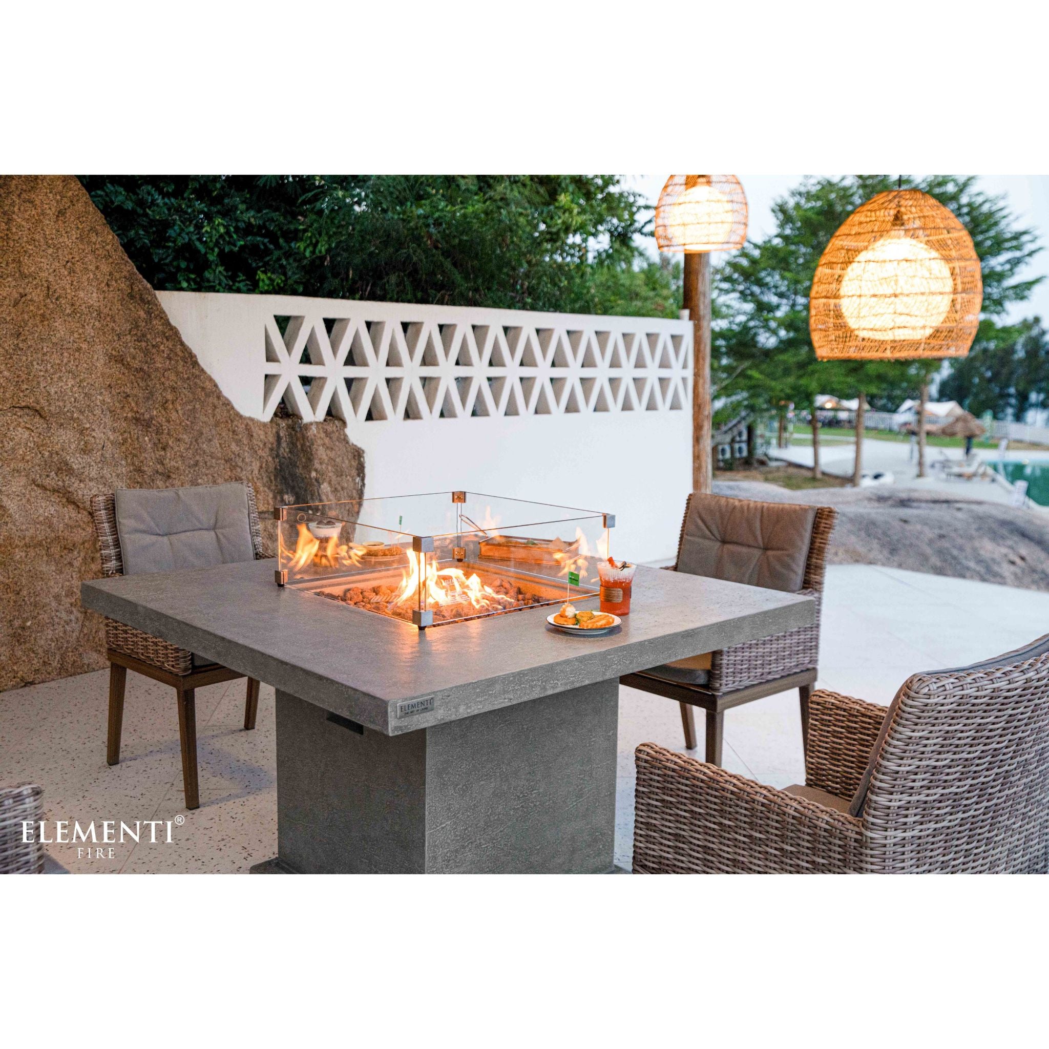 Birmingham 48” Concrete Fire/ Dining Table