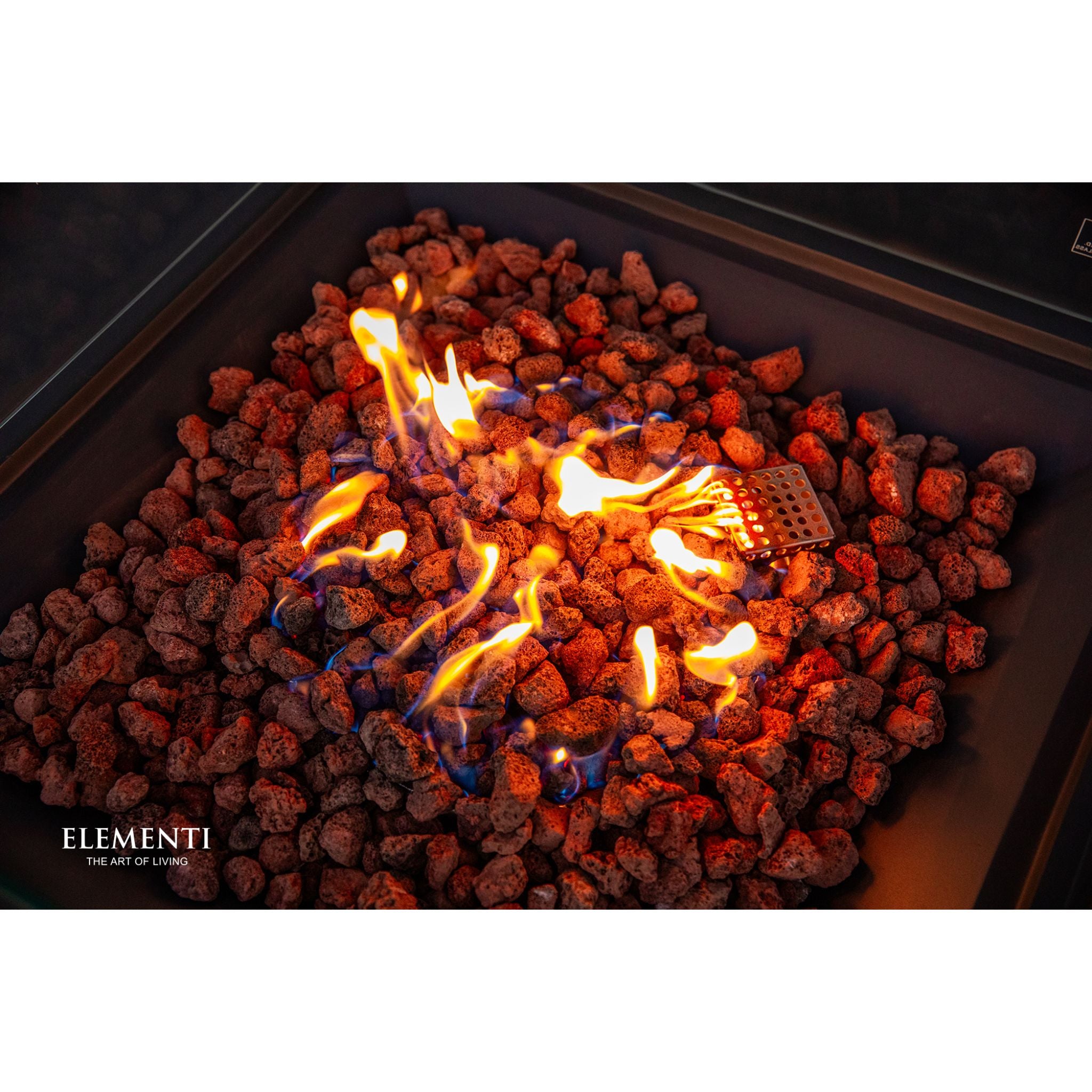 Rocky 43” Square Fire Table with Hidden Tank - Dark Gray