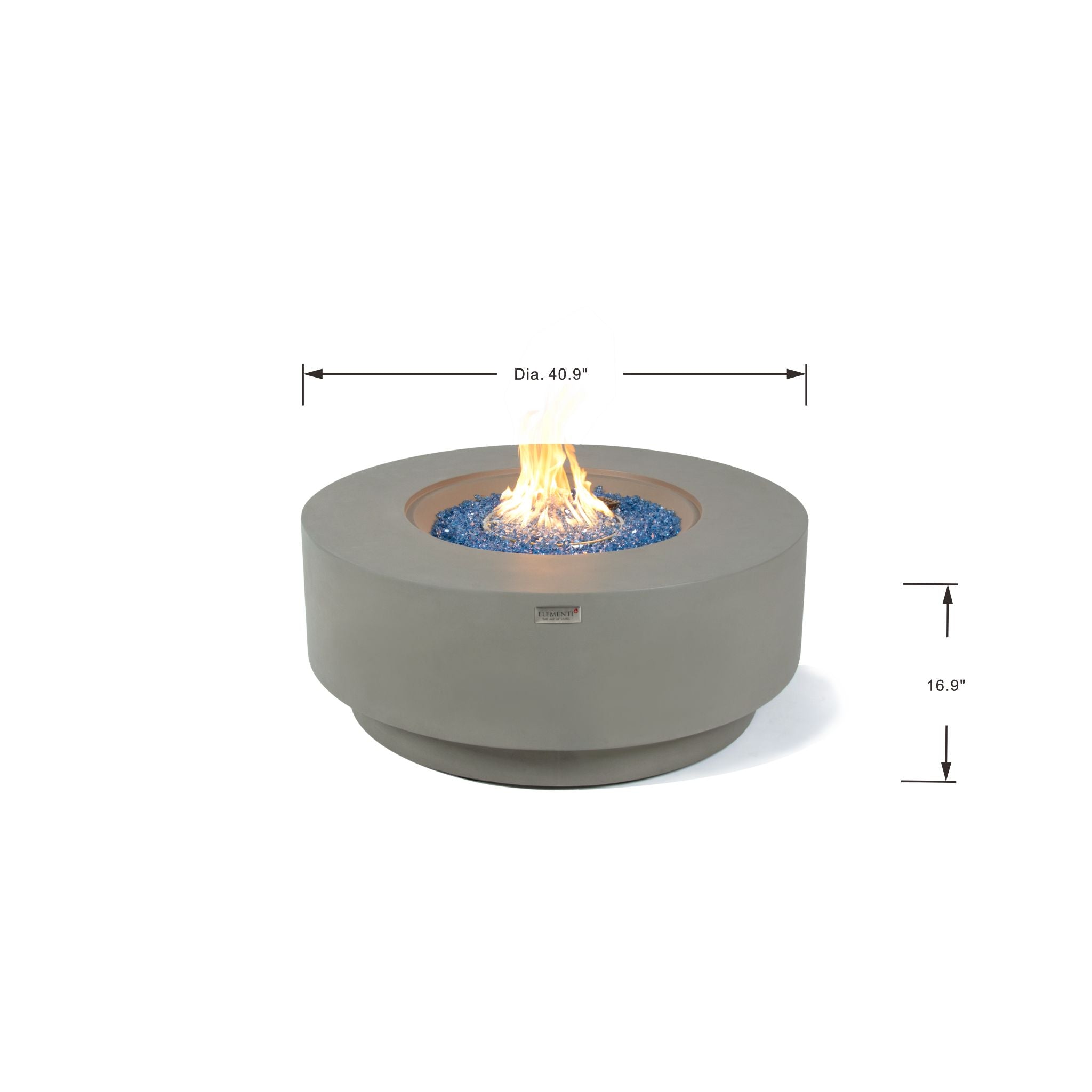 Colosseo 41” Fire Table - Light Gray