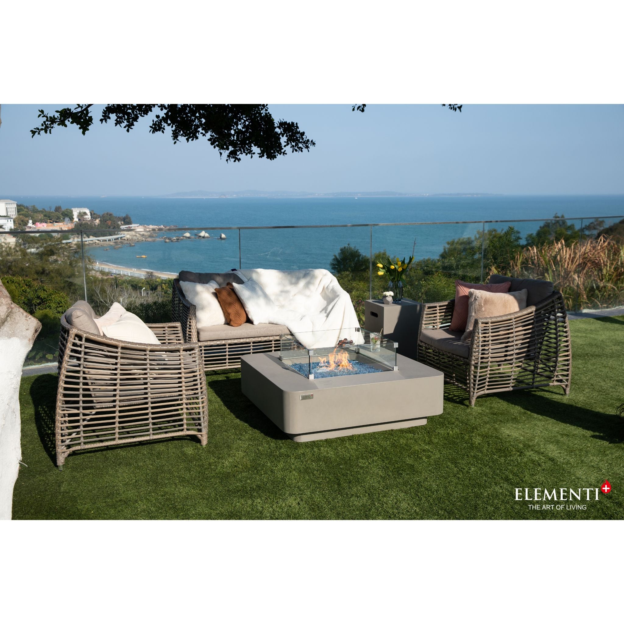 Lucerne 42” Fire Table - Light Gray