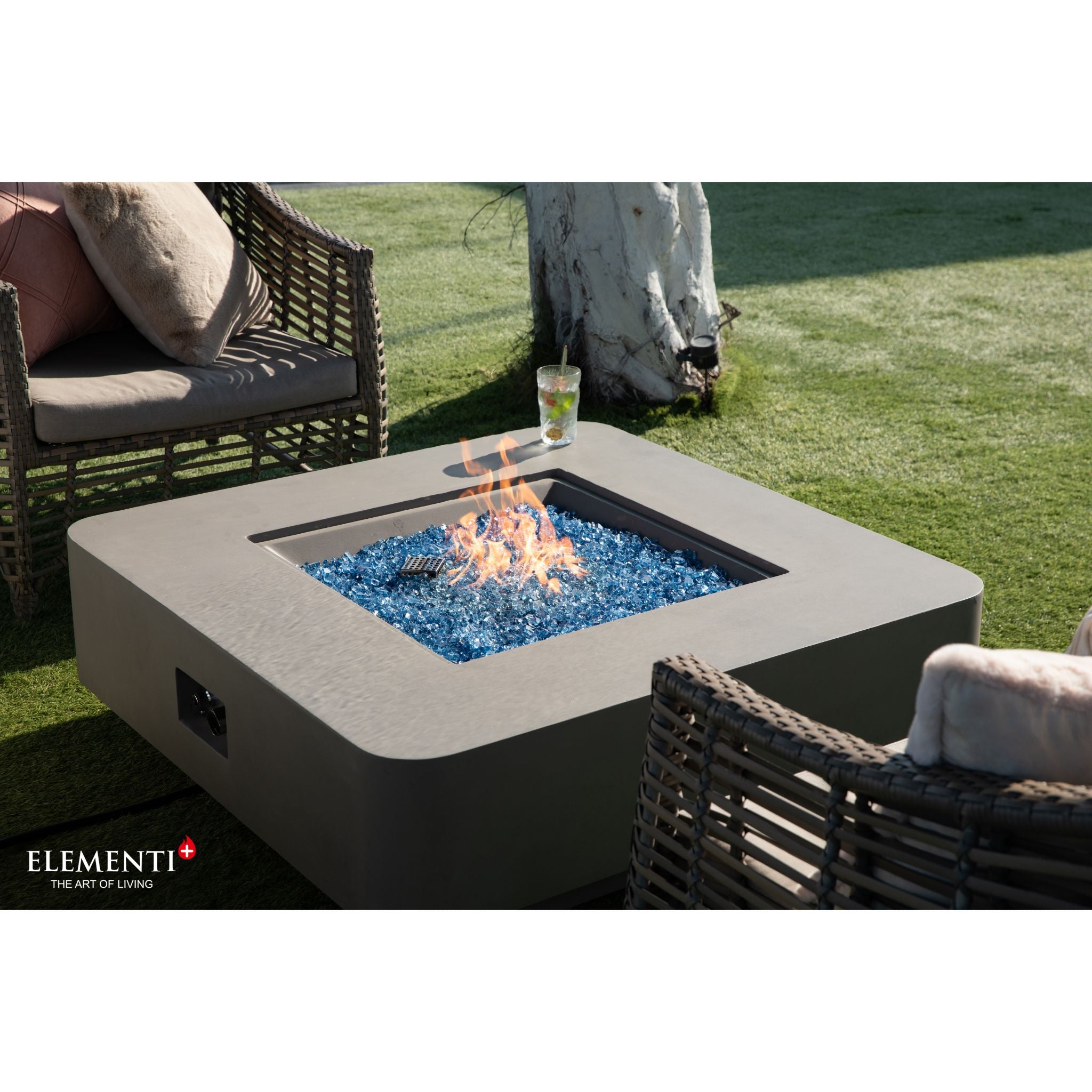 Lucerne 42” Fire Table - Light Gray