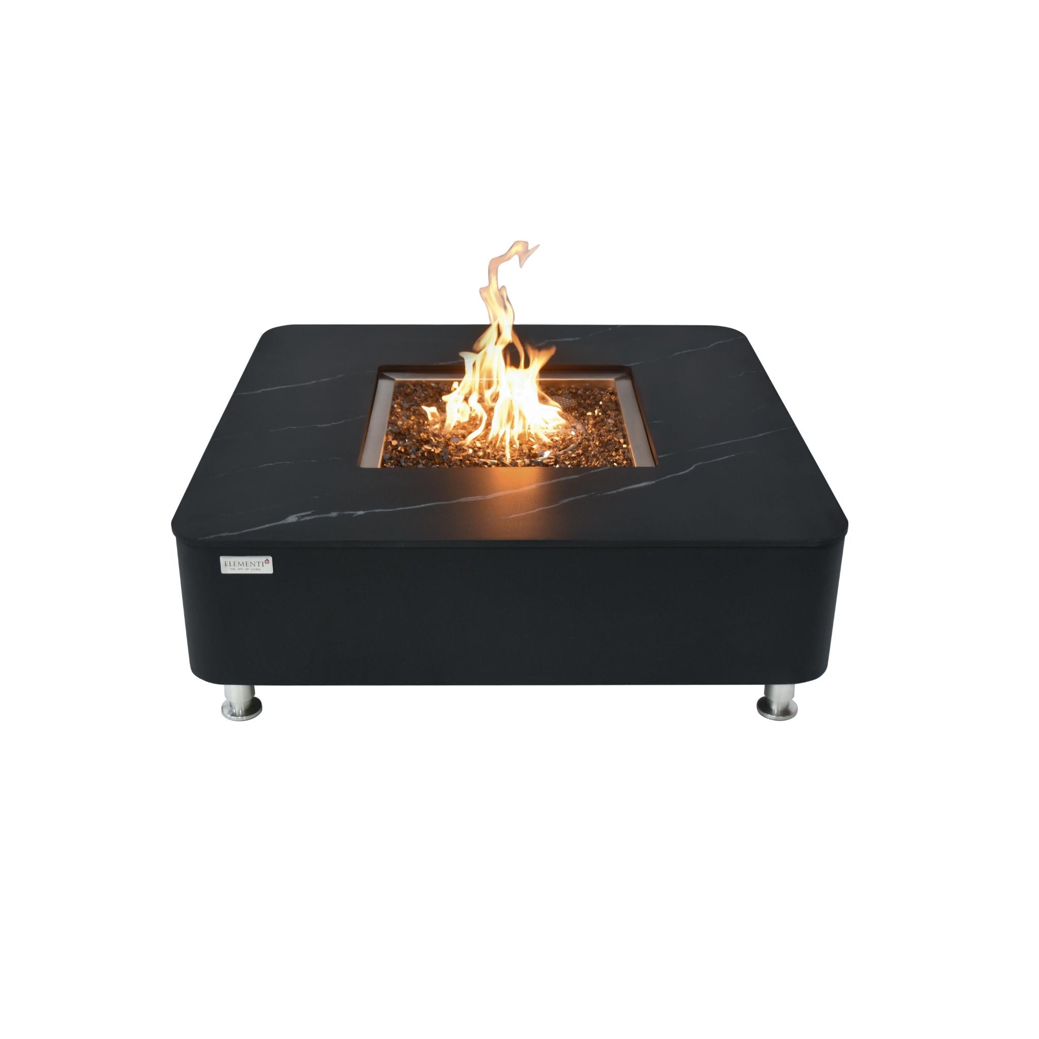 Copenhagen 42” Porcelain Top Fire Table - Bulgaria Black