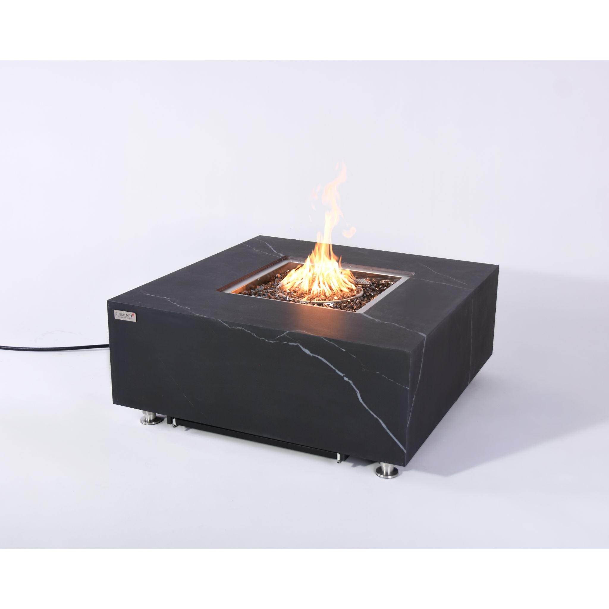 Sofia 40” Marble Porcelain Fire Table - Bulgaria Black