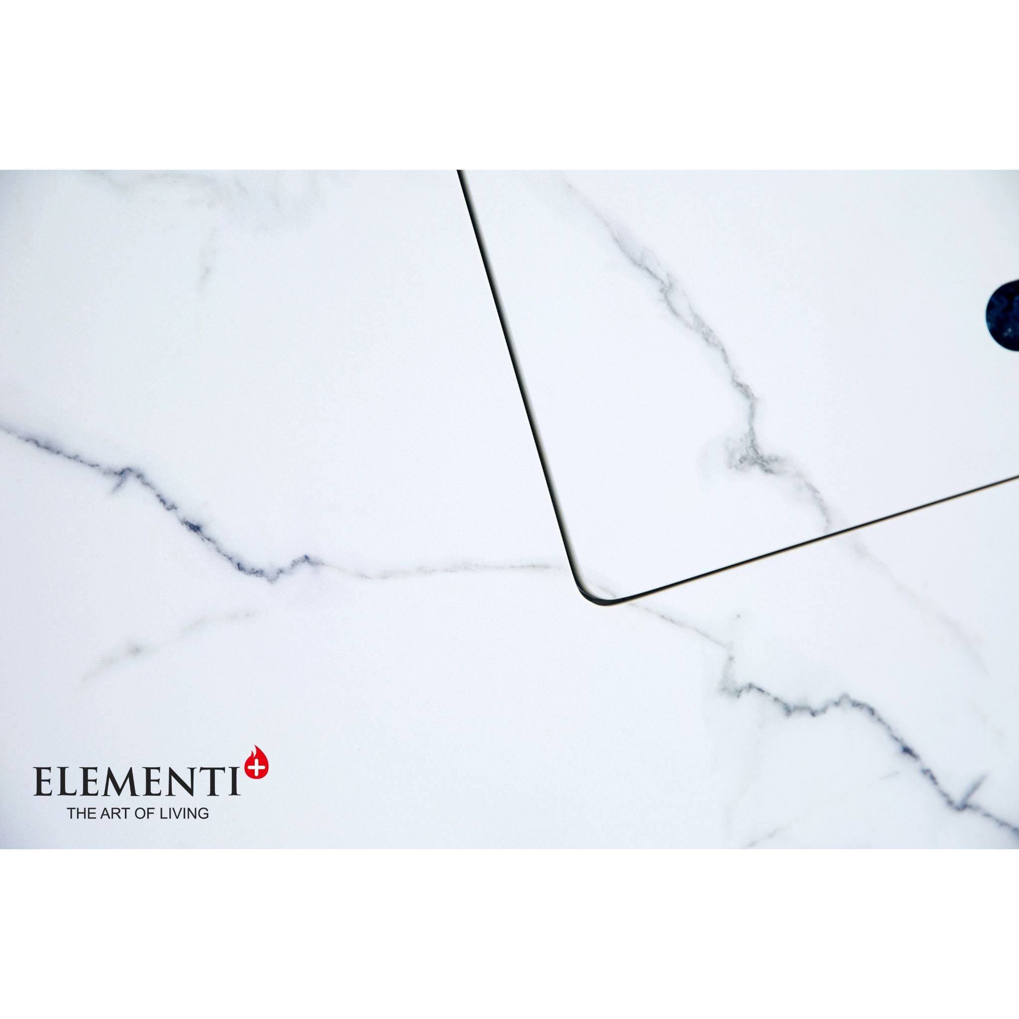 Bianco 40” Marble Porcelain Fire Table - Bianco White
