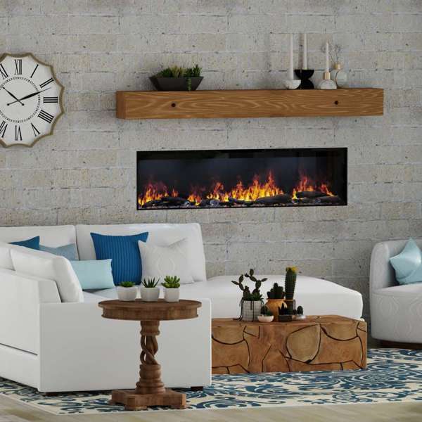 Dimplex - Optimyst Linear 66" Electric Fireplace With Acrylic Ice and Driftwood Media