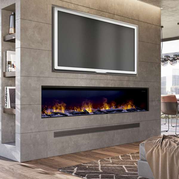 Dimplex - Optimyst Linear 86" Electric Fireplace With Acrylic Ice and Driftwood Media