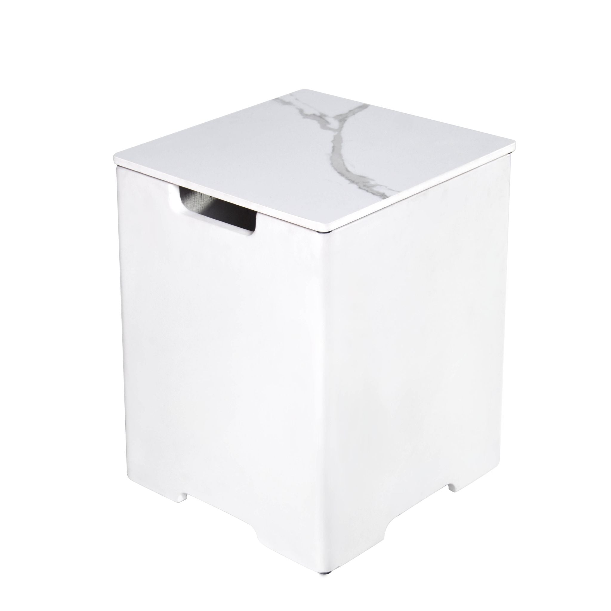 Square Tank Cover 15.9x15.9x20” - Bianco White