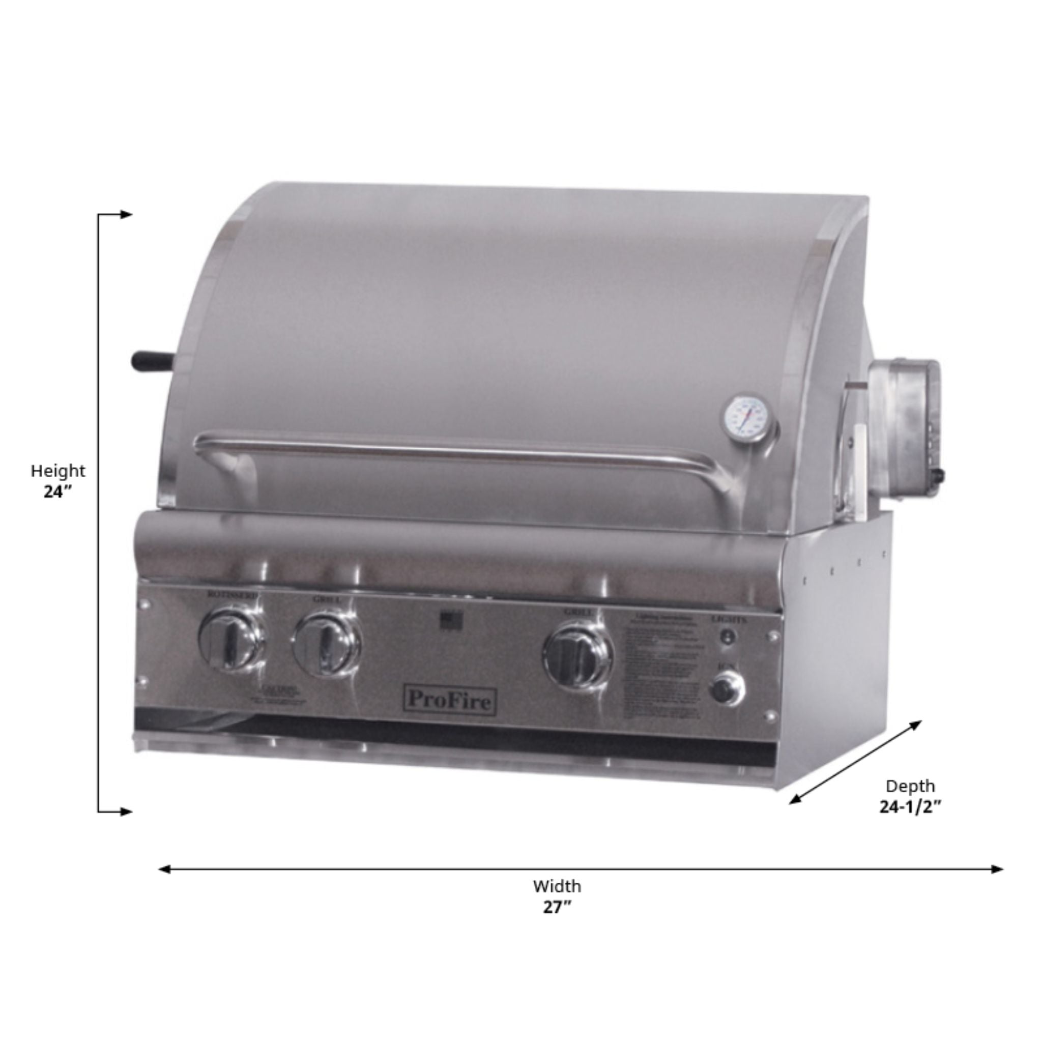 Mounted Traditional Burners – ProFire Deluxe Series Grill Head