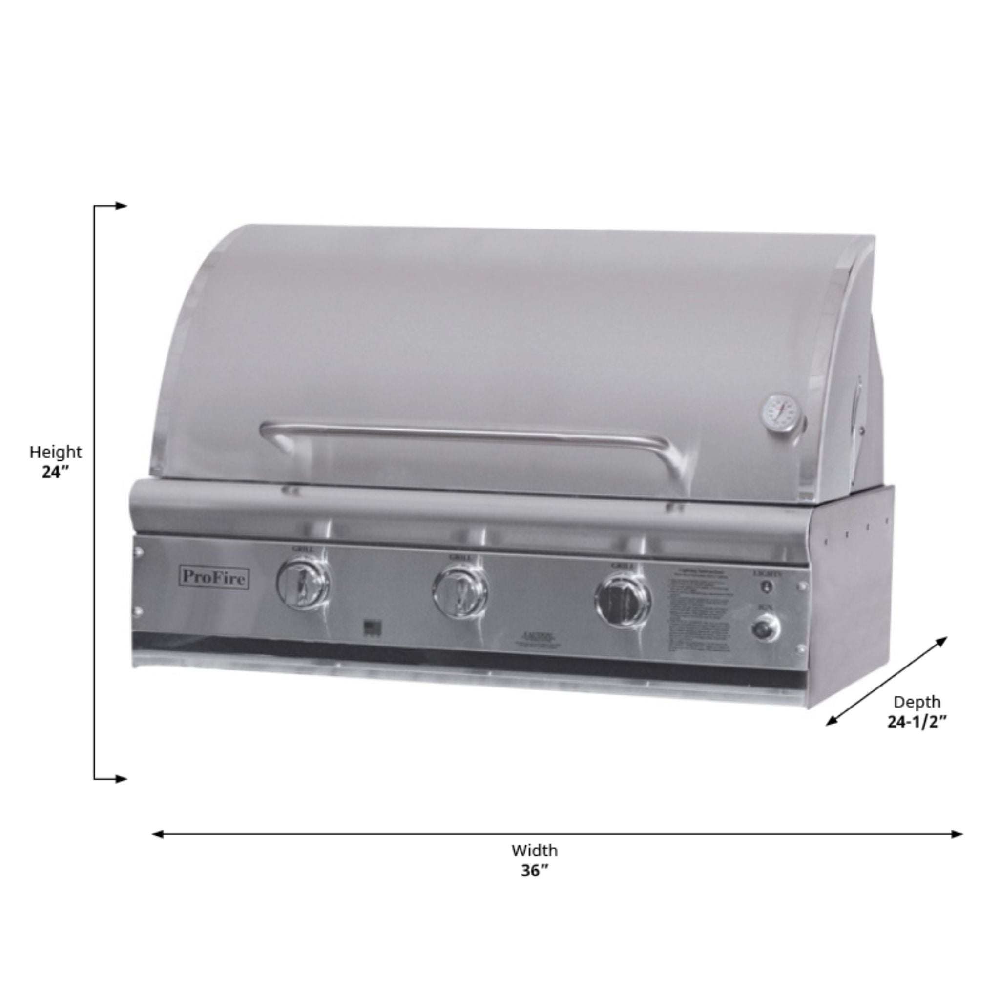 Mounted Traditional Burners – ProFire Deluxe Series Grill Head