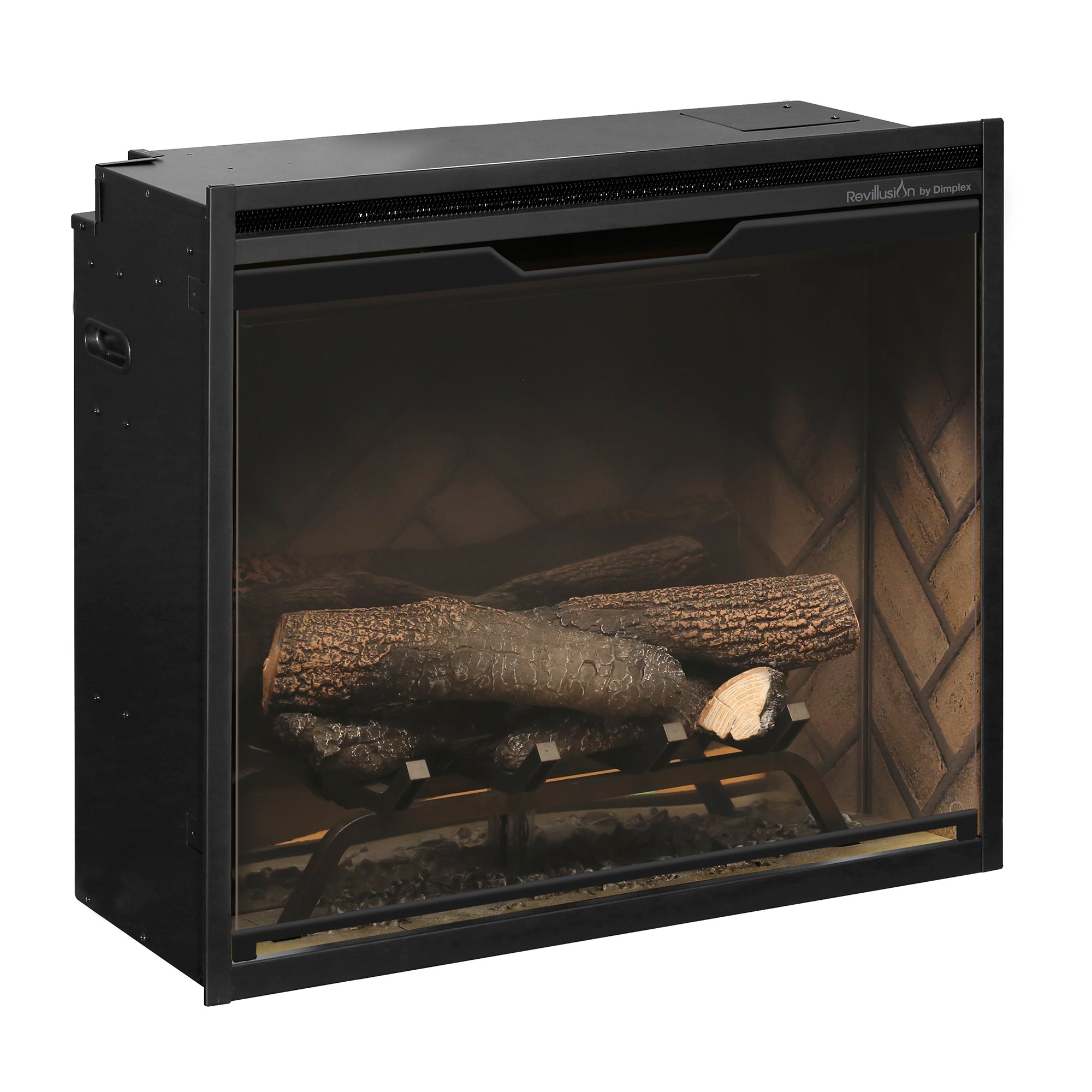 Dimplex - Revillusion 24" Built-In Electric Firebox - with Herringbone Brick Interior