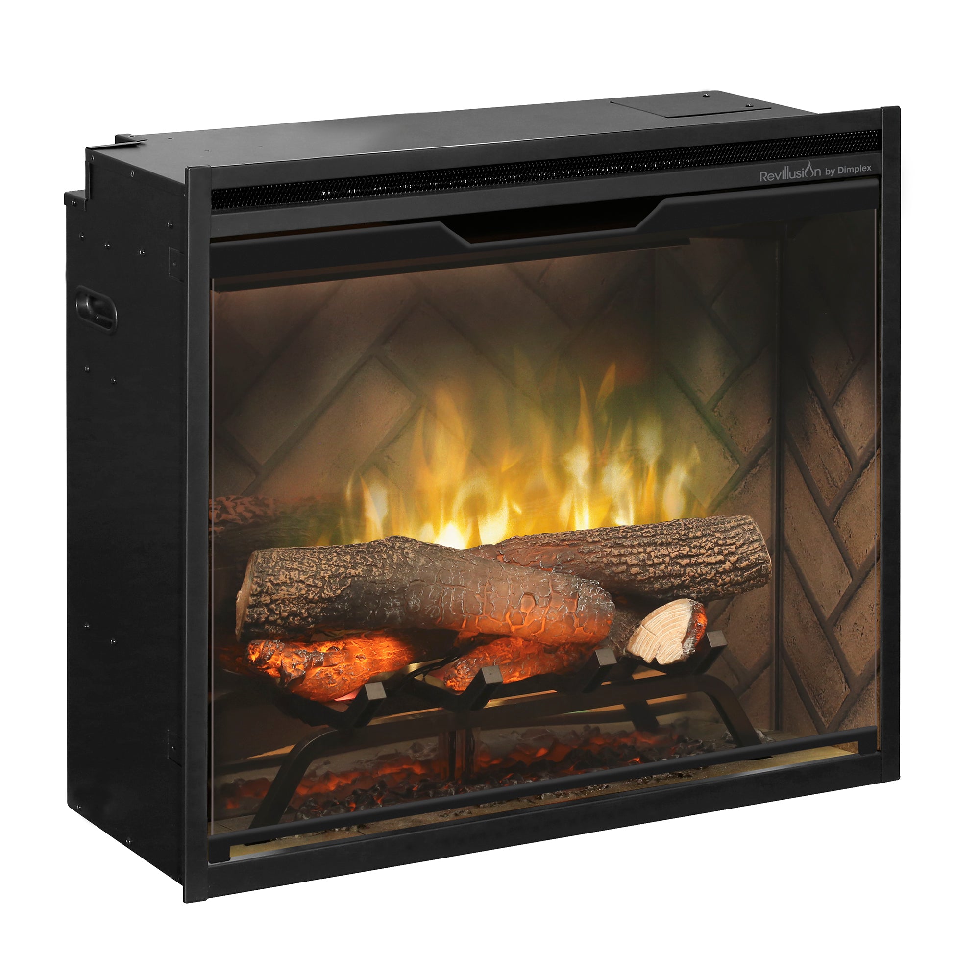 Dimplex - Revillusion 24" Built-In Electric Firebox - with Herringbone Brick Interior