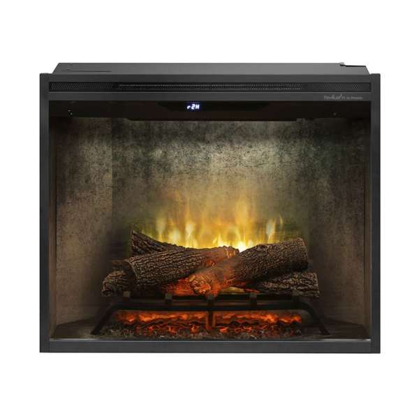 Dimplex - Revillusion 30" Built-In Electric Firebox with - Weathered Concrete Interior