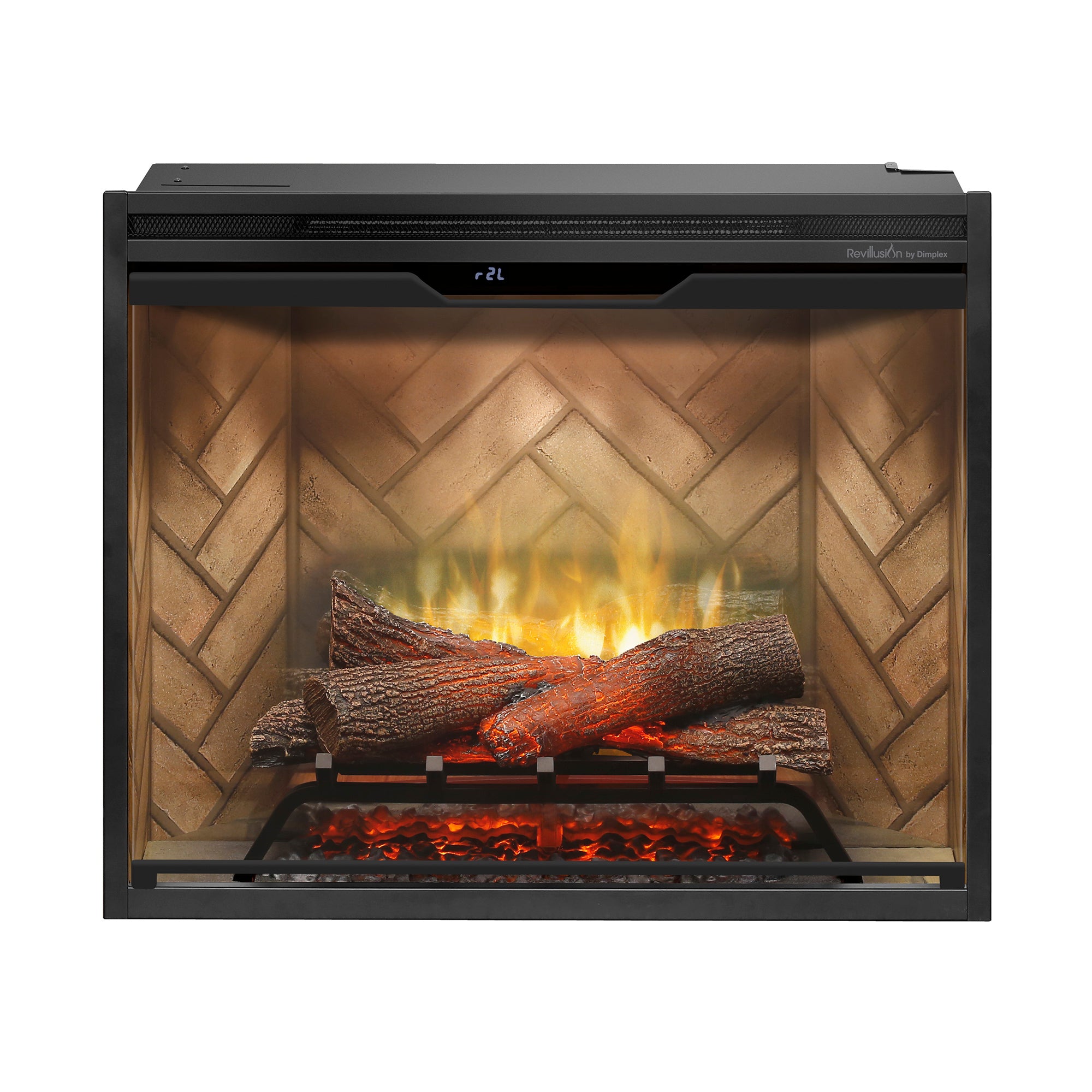 Dimplex - Revillusion 30" Built-In Electric Firebox - with Herringbone Brick Interior