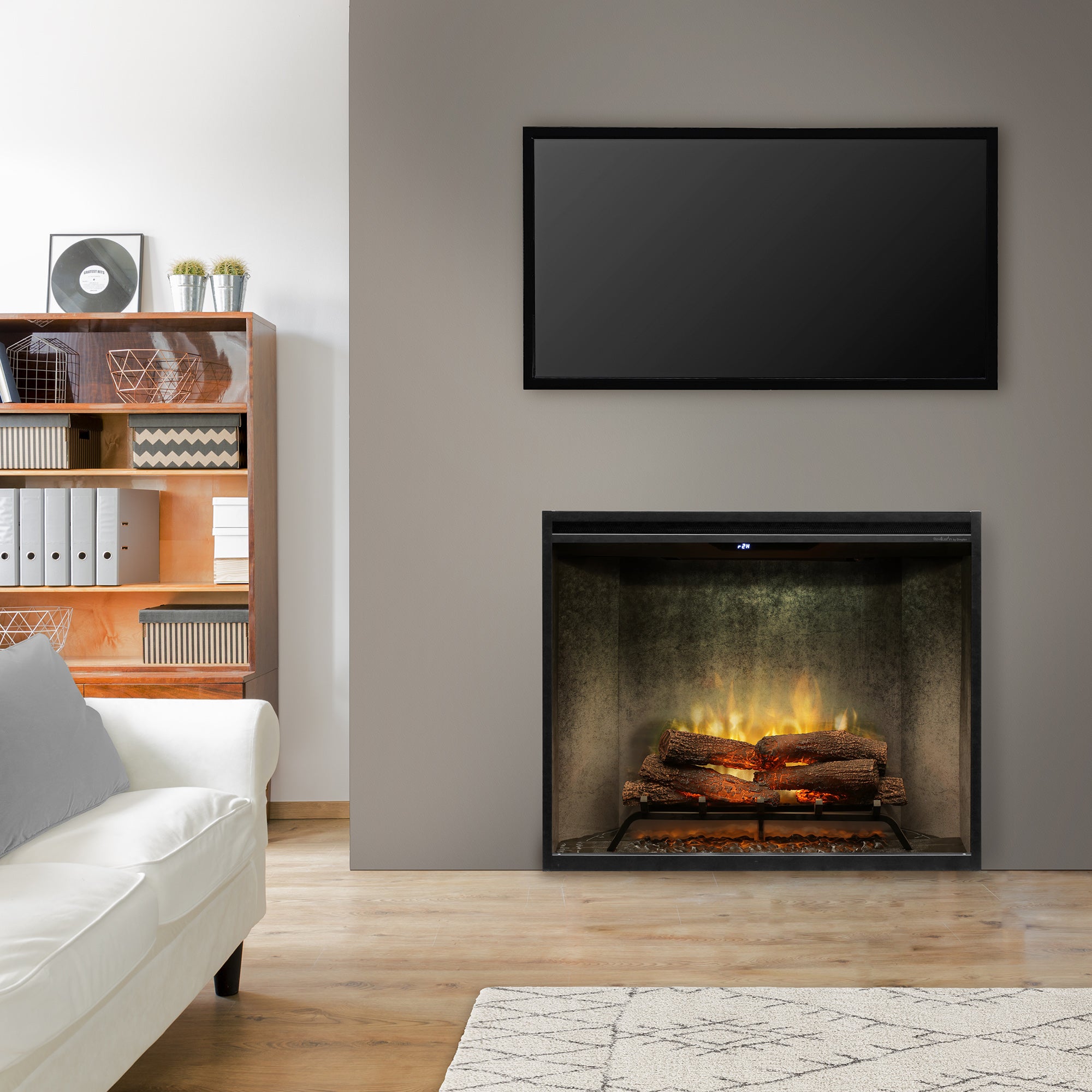 Dimplex - Revillusion Portrait 36" Built-in Electric Firebox With Front Glass and Plug Kit