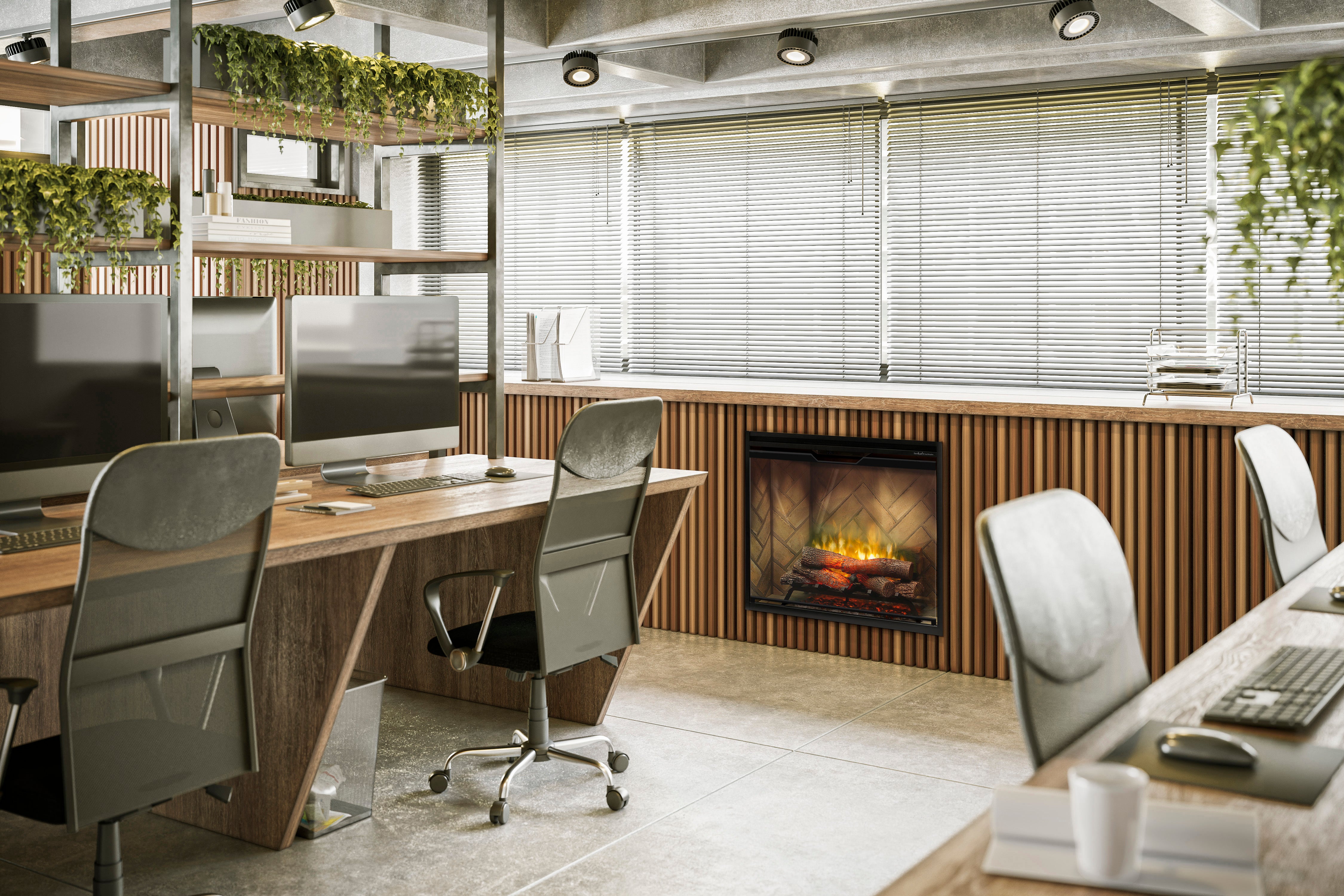 Dimplex - Revillusion Portrait 36" Built-in Electric Firebox With Front Glass and Plug Kit