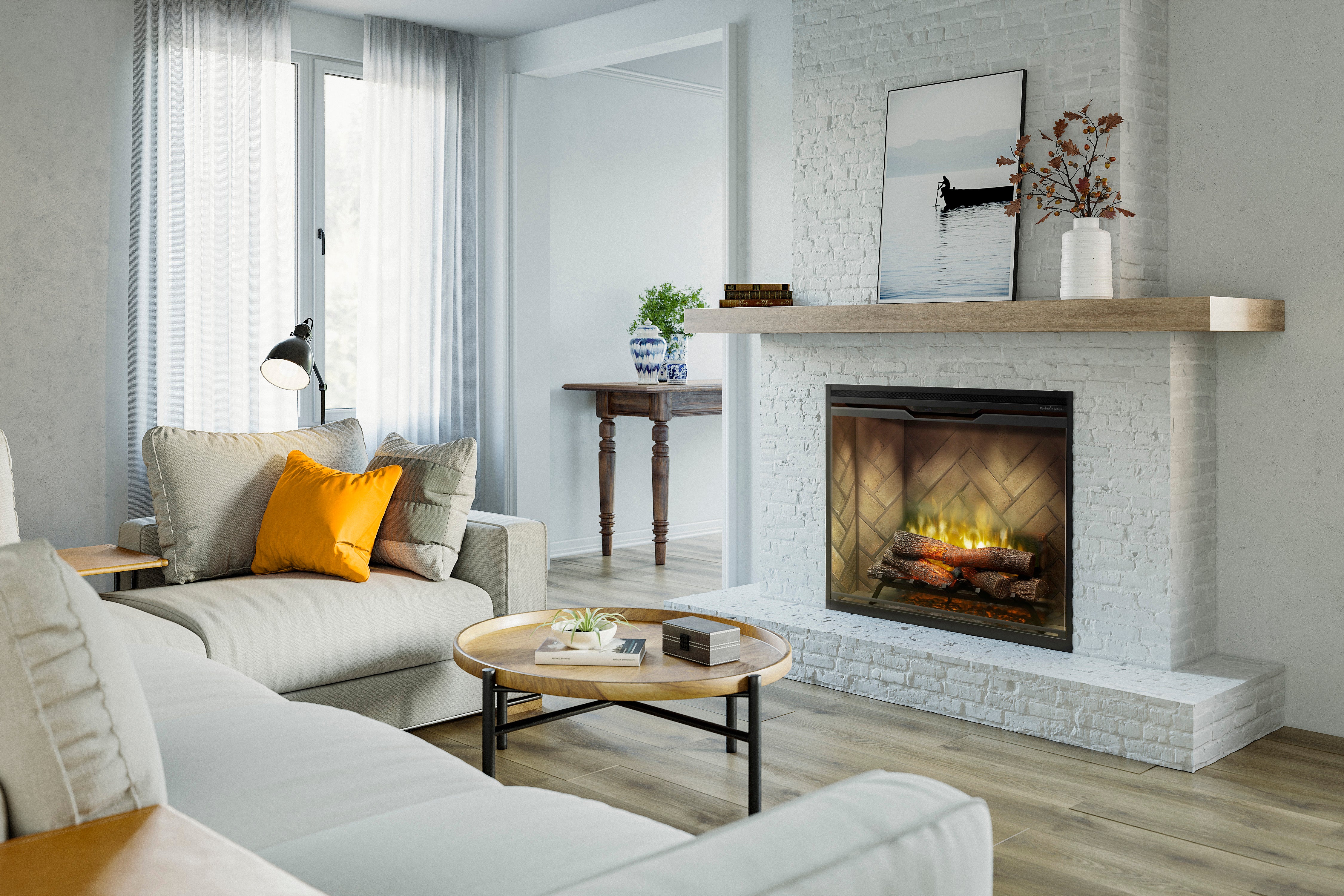 Dimplex - Revillusion Portrait 36" Built-in Electric Firebox With Front Glass and Plug Kit