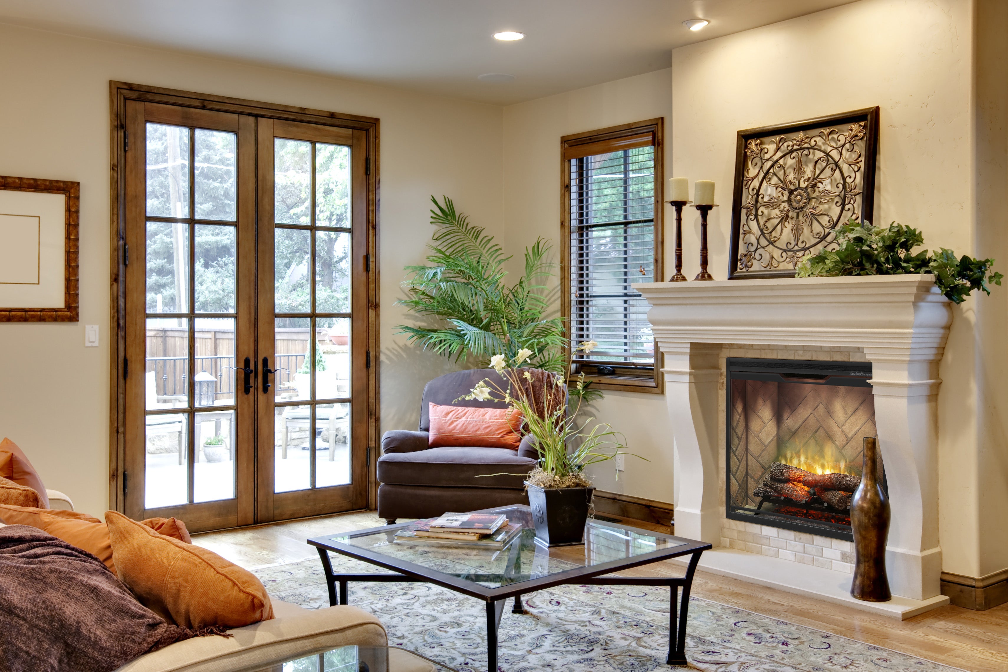 Dimplex - Revillusion Portrait 36" Built-in Electric Firebox With Front Glass and Plug Kit