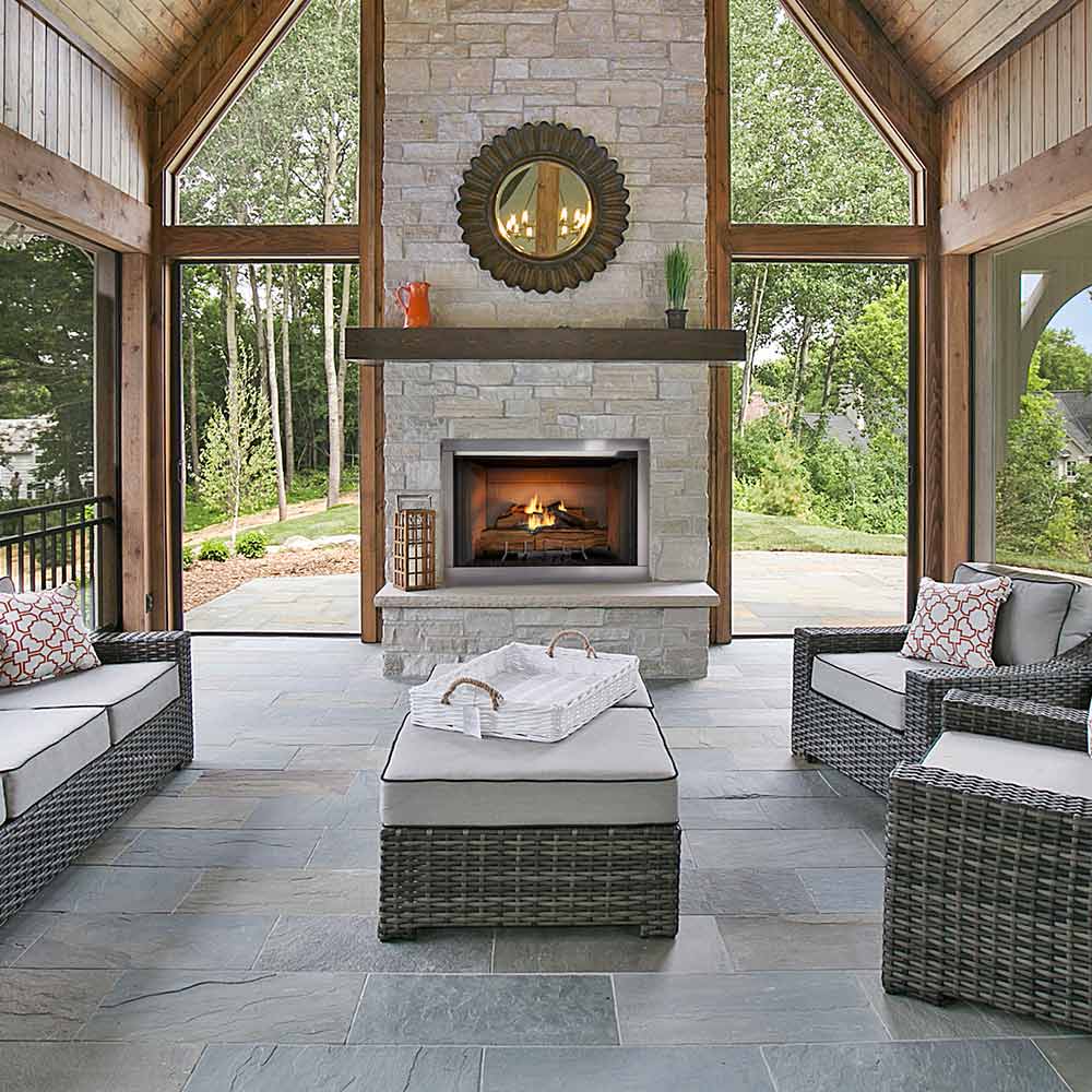 American Fyre Designs Outdoor Outdoor Lifestyles Vesper 42-Inch Outdoor Gas Fireplace