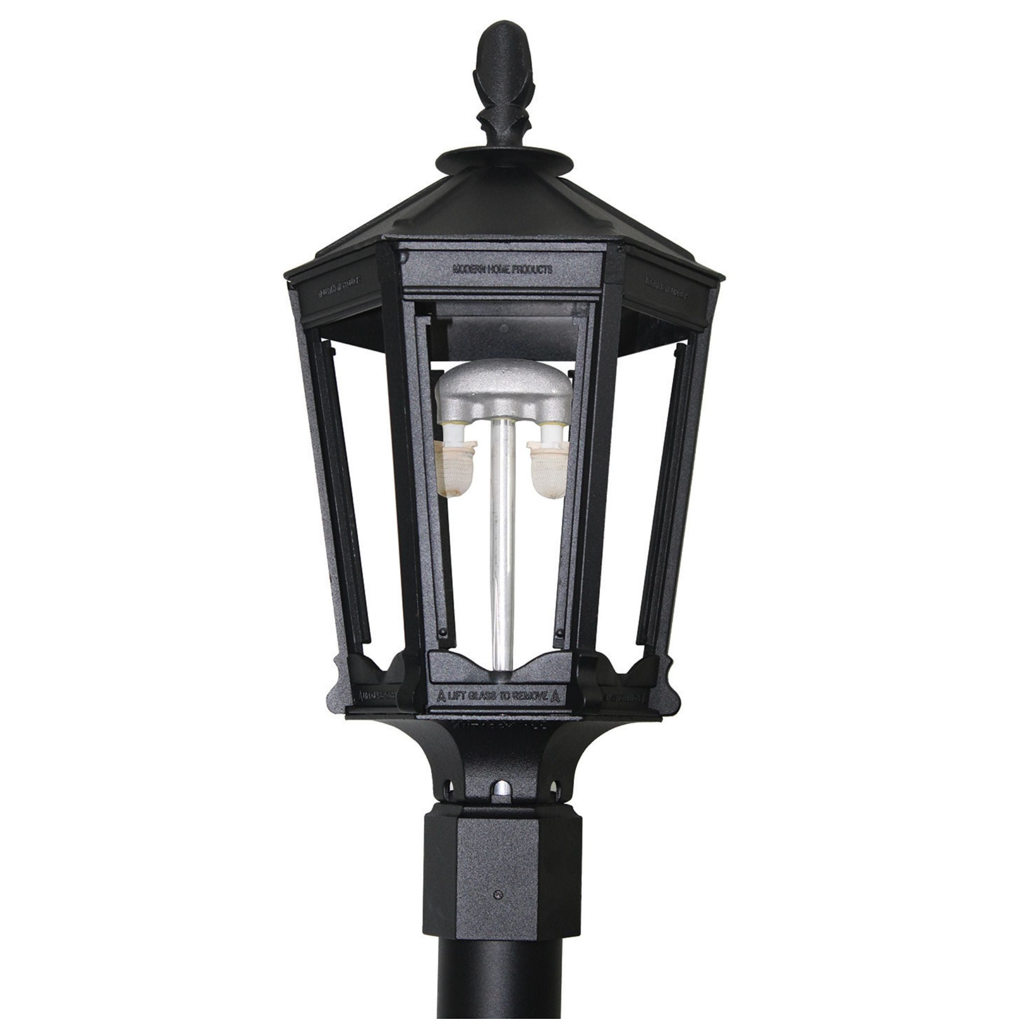 Everglow Cast Aluminium Post Mount Lamp Head