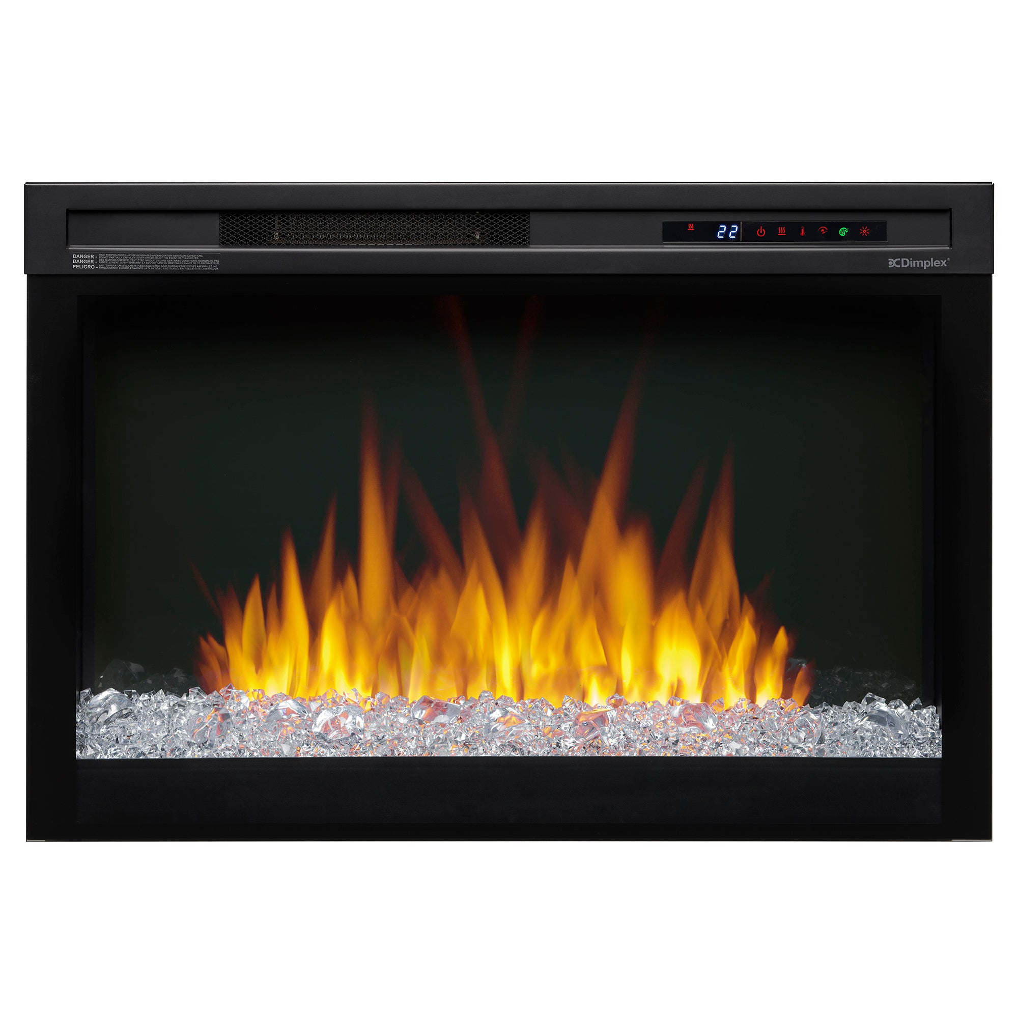 Dimplex - Nova 33" Plug-in Electric Firebox With Acrylic Crystals Ember Bed