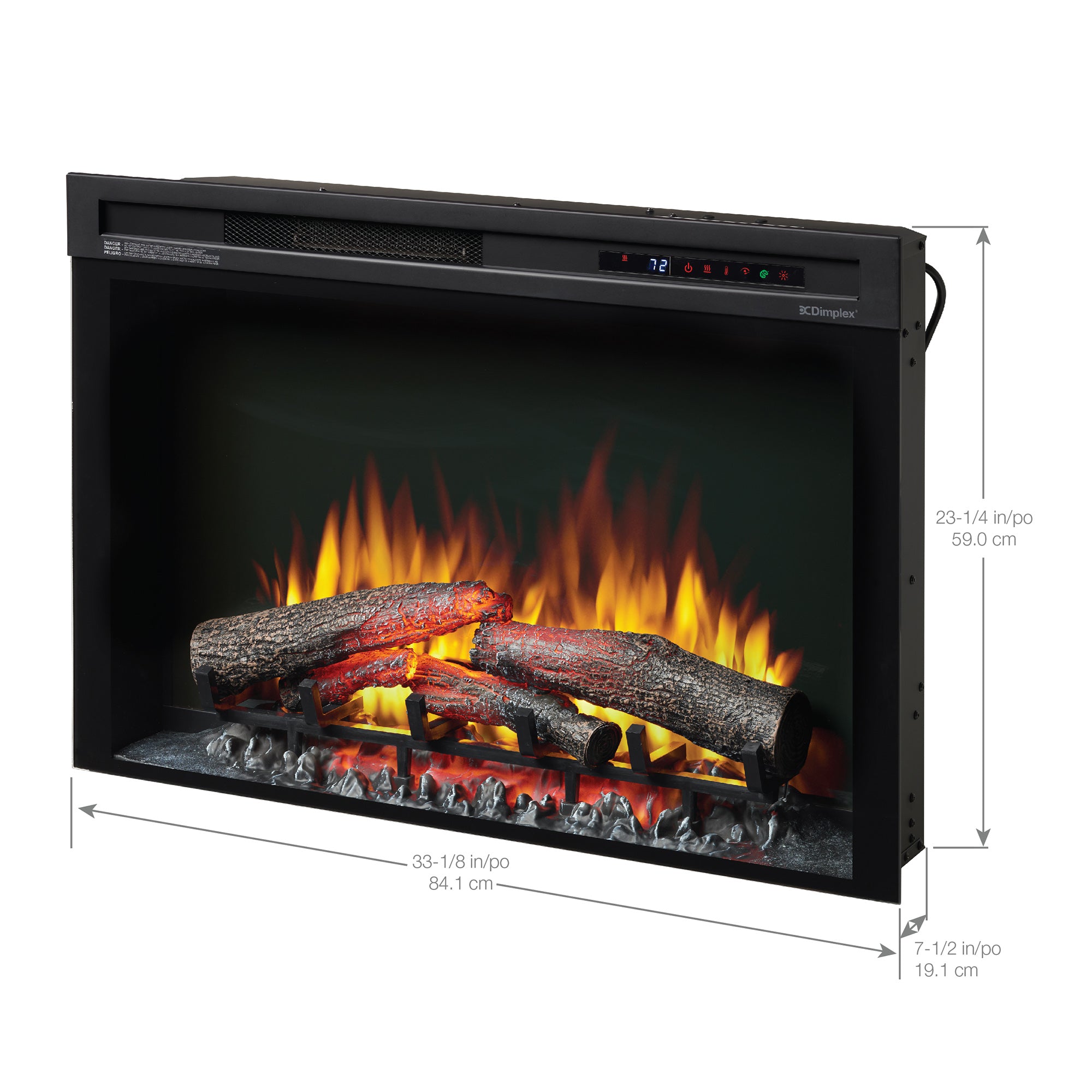 Dimplex - Nova 33" Plug-In Electric Firebox – With Logs
