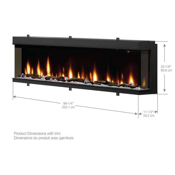 Dimplex - Ignite Bold 100" Built-in Linear Electric Fireplace
