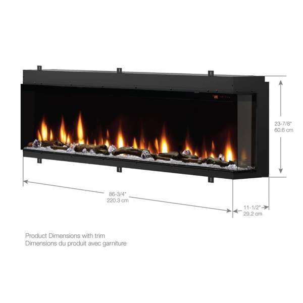 Dimplex - Ignite Bold 88" Built-in Linear Electric Fireplace