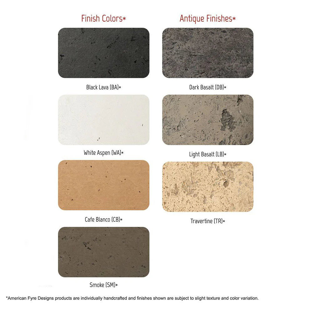 American Fyre Designs - Louvre GRFC Rectangle 56-Inch Fire Pit