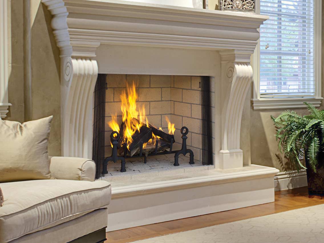 Astria - 36-Inch Georgian Open-Hearth Wood-Burning Fireplace