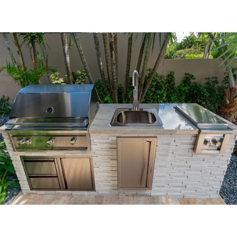 Buck Stove - Buck Grill 15-Inch x 15-Inch 304SS Drop In Sink with Hot/Cold Faucet