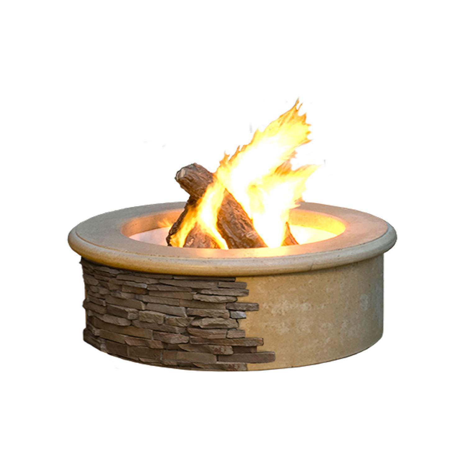 American Fyre Designs - Contractor Model 39-Inch Round GFRC Gas Fire Pit