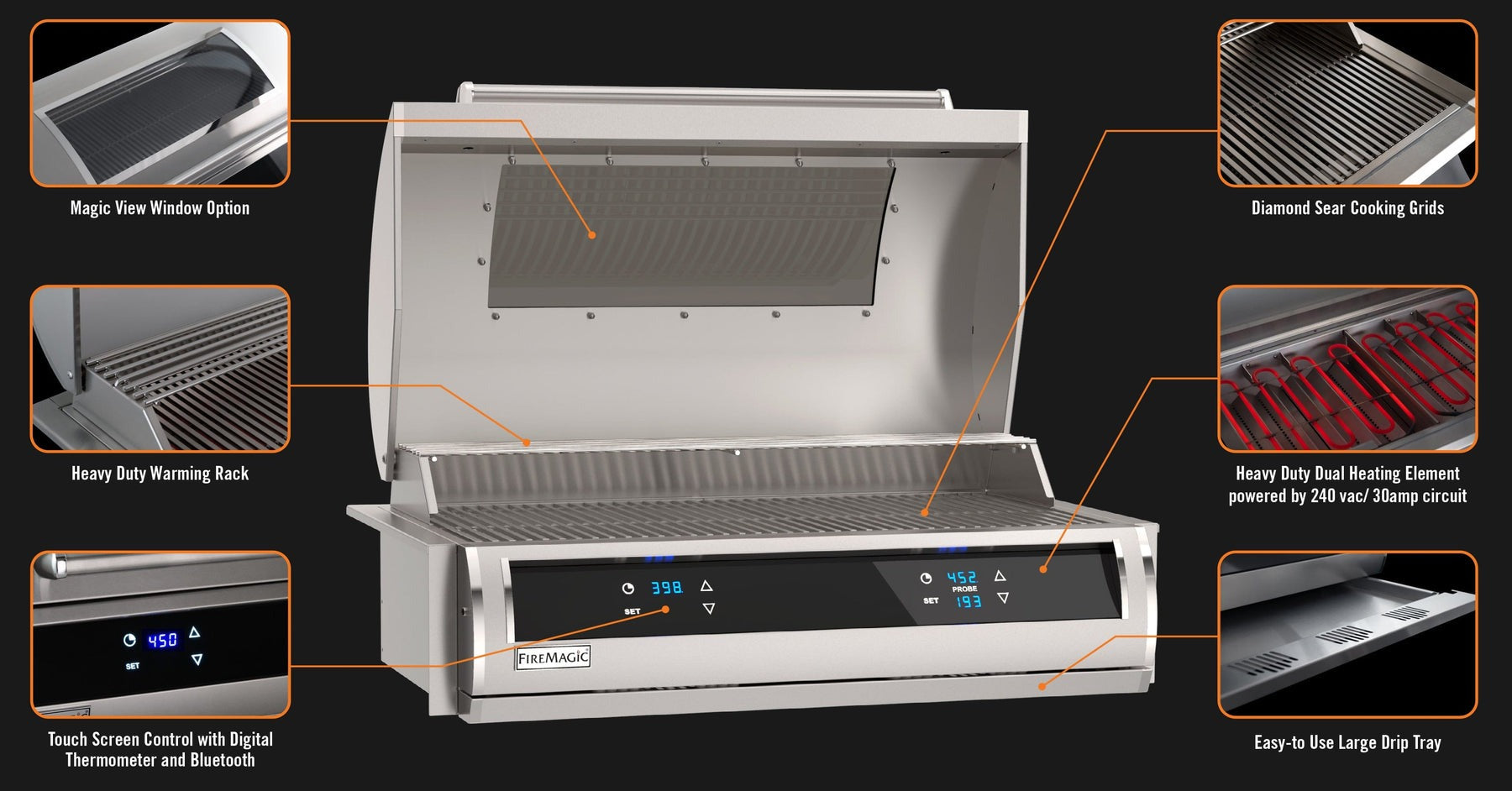 Fire Magic – EL500i Two Controls with Window Electric Grill