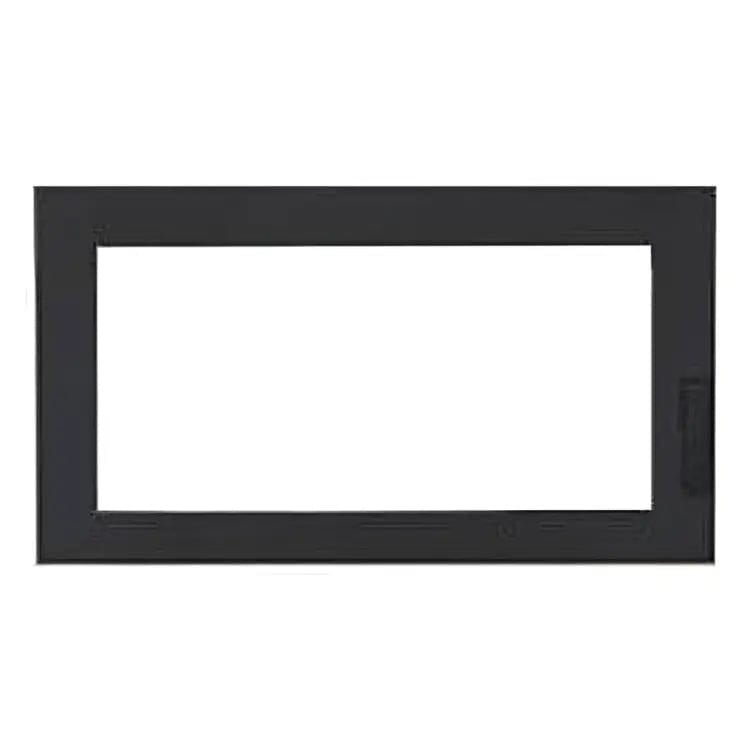 Astria - Black Steel Square Pane Door Wood Burning Fireplace