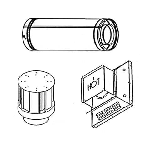 Astria - 12-inch Rigid Stove Pipe for Direct Vent System