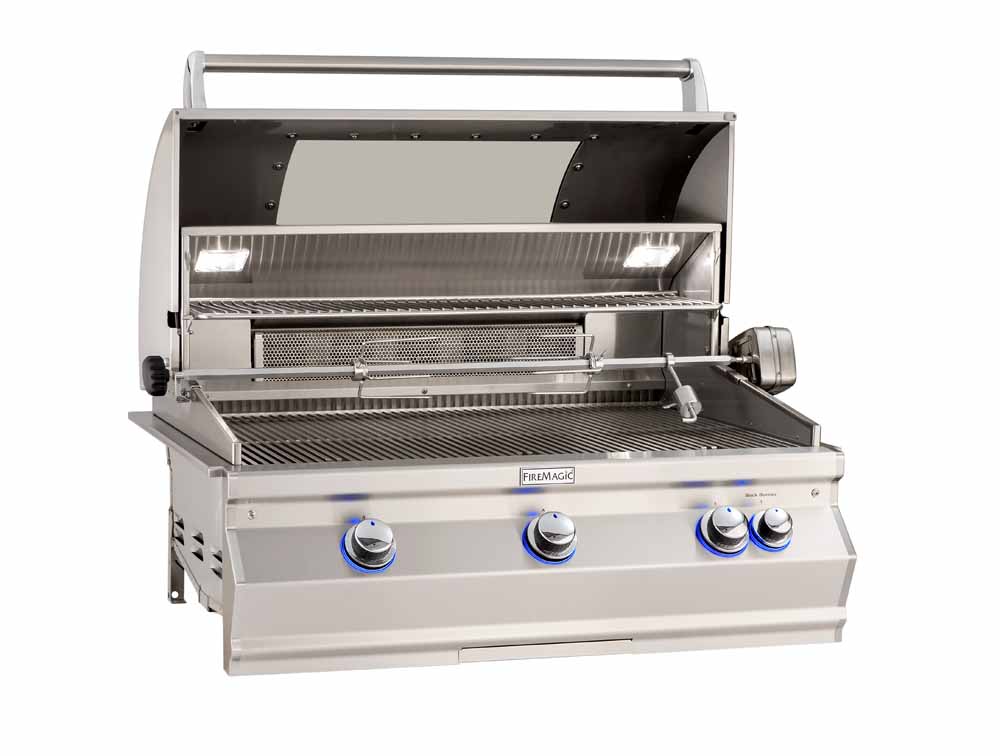 Fire Magic - Aurora 36" Built-In Gas Grill with Analog Thermometer A790i