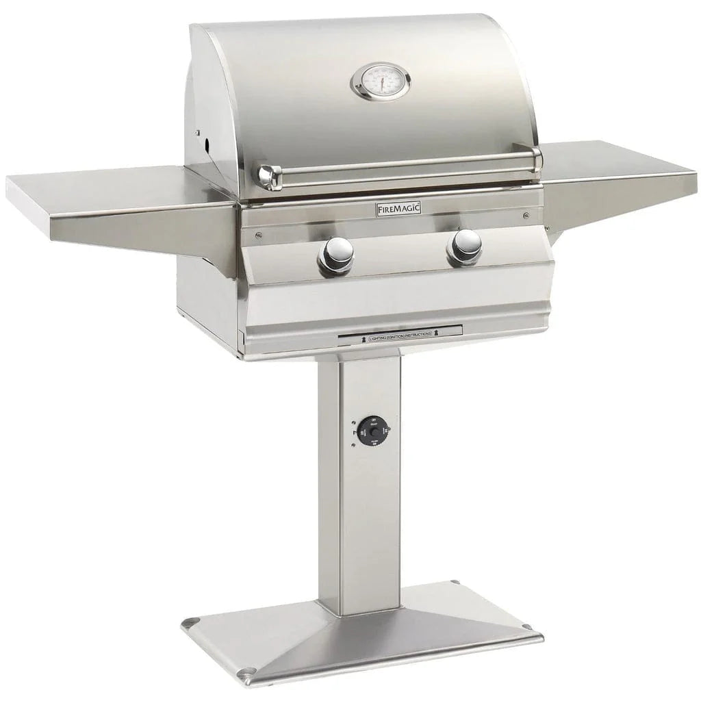 Fire Magic - Choice 24" Post Mount Gas Grill with Analog Thermometer